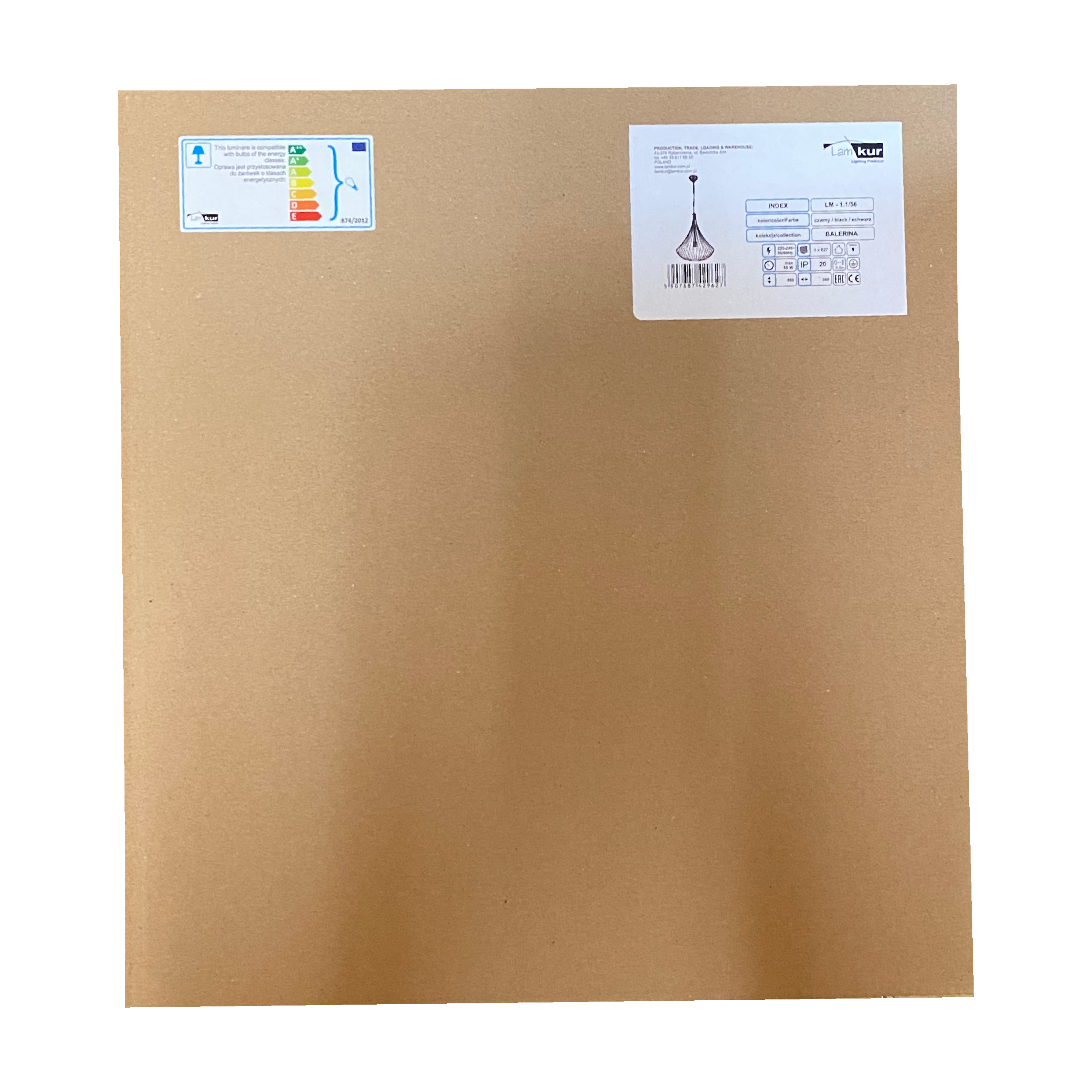 Lampa wisząca Balerina czarna E27 Lamkur - 7