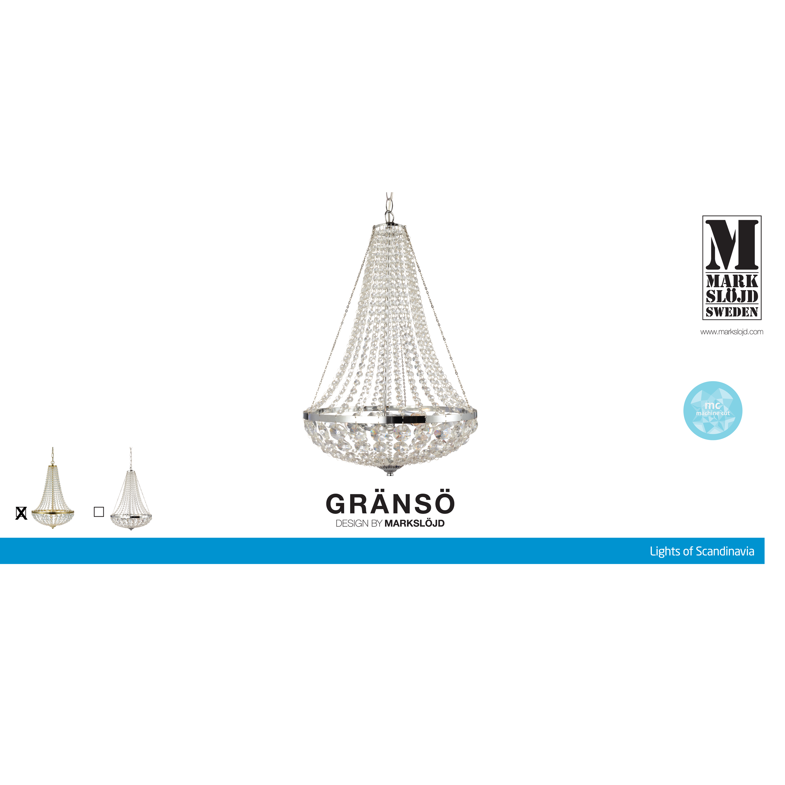 Żyrandol Granso złoty E14 Markslojd - 3