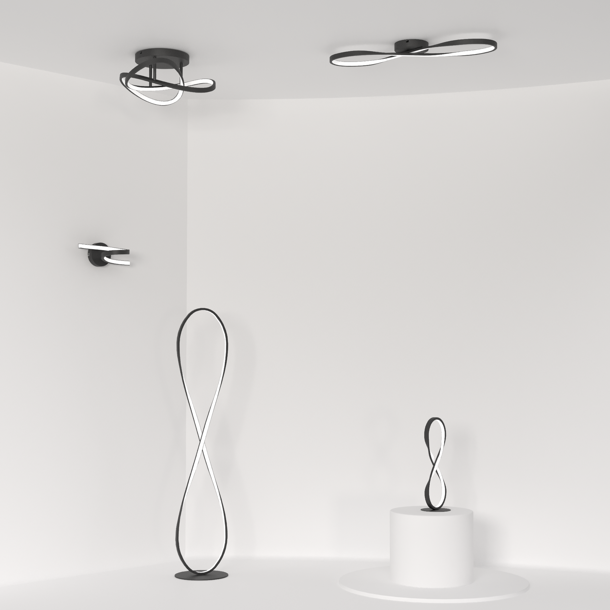 Lampa stołowa Esme czarna LED Inspire - 7