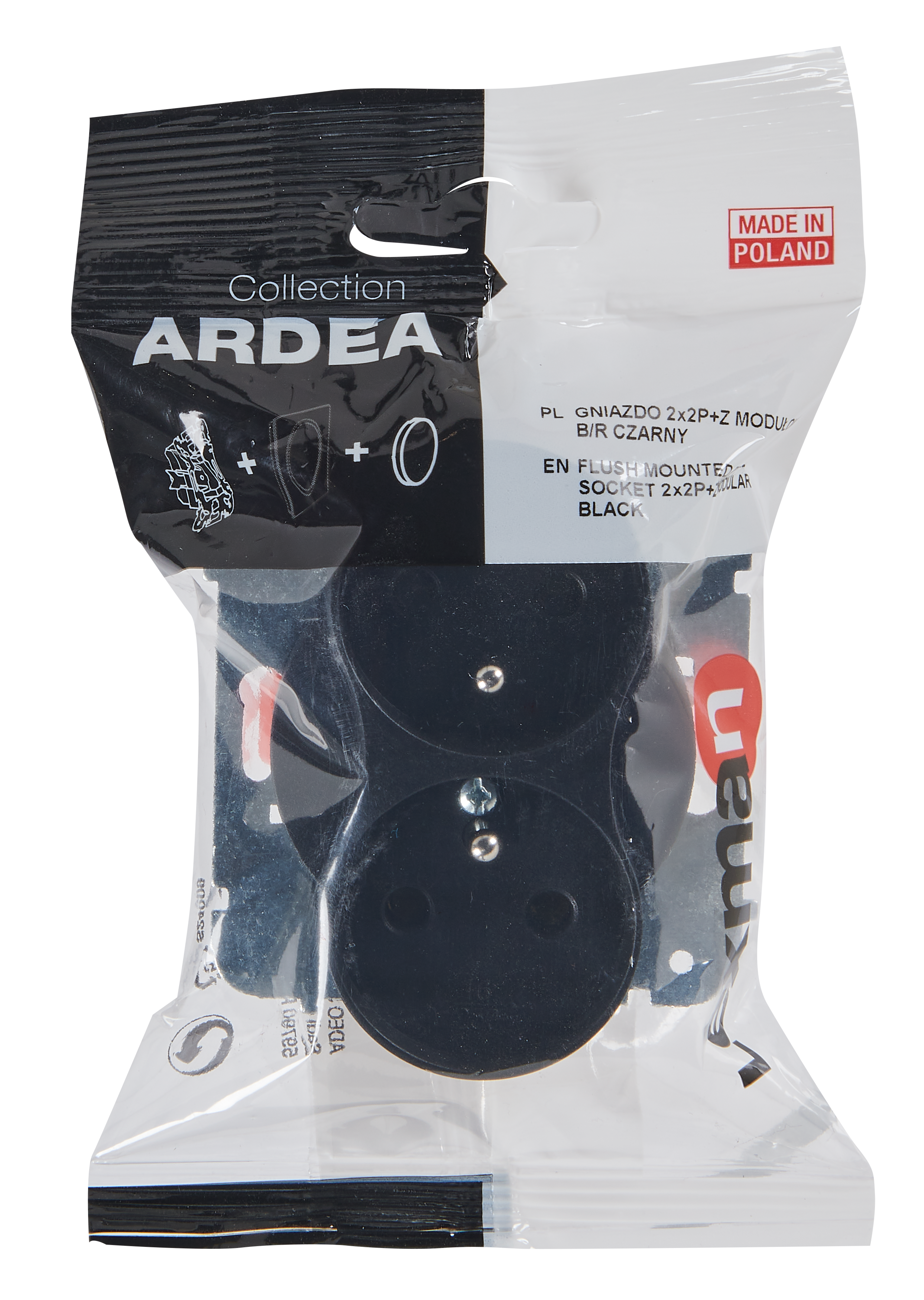 Gniazdo podwójne Ardea czarne Lexman - 4