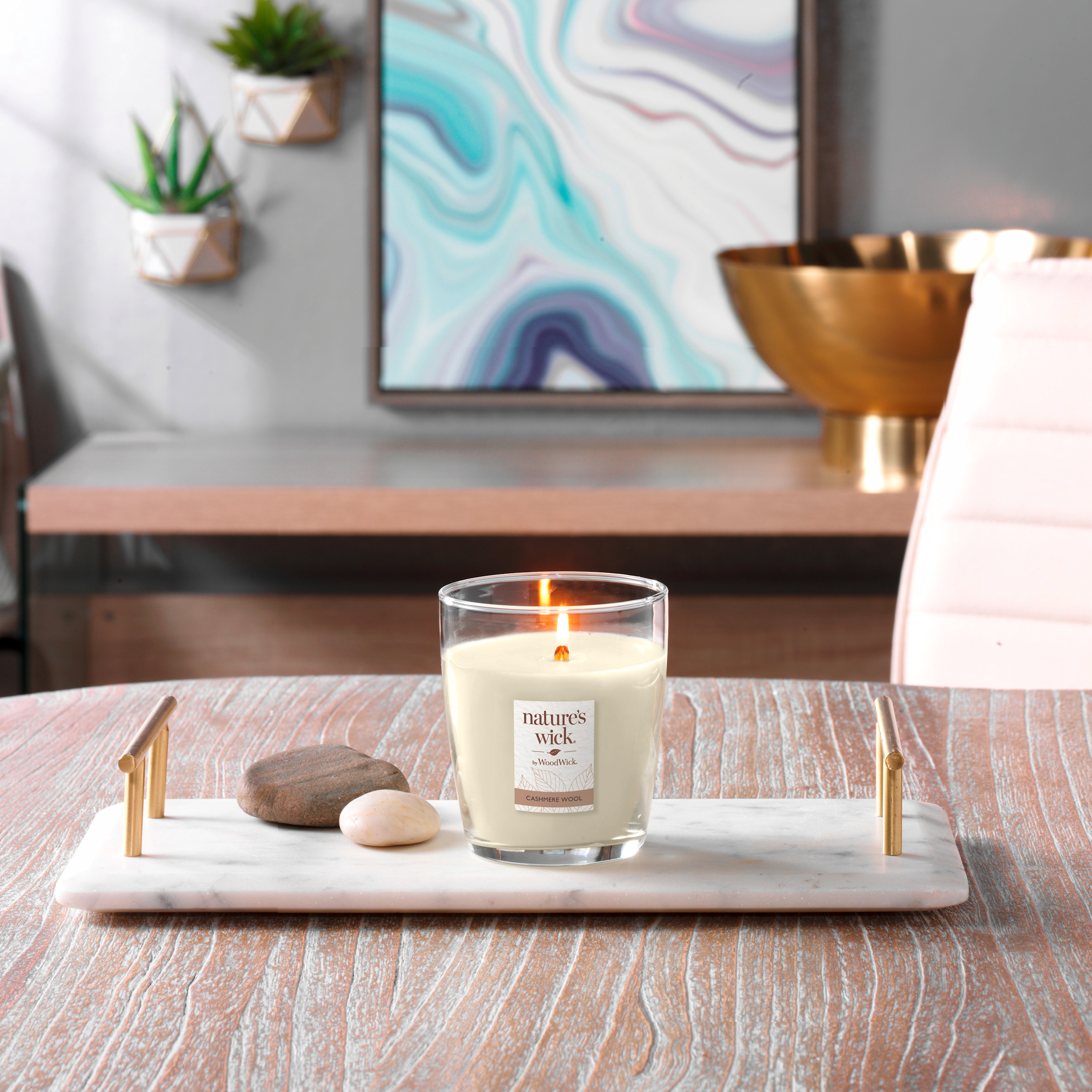 Świeca zapachowa w szkle Cashmere Wool Woodwick - 6