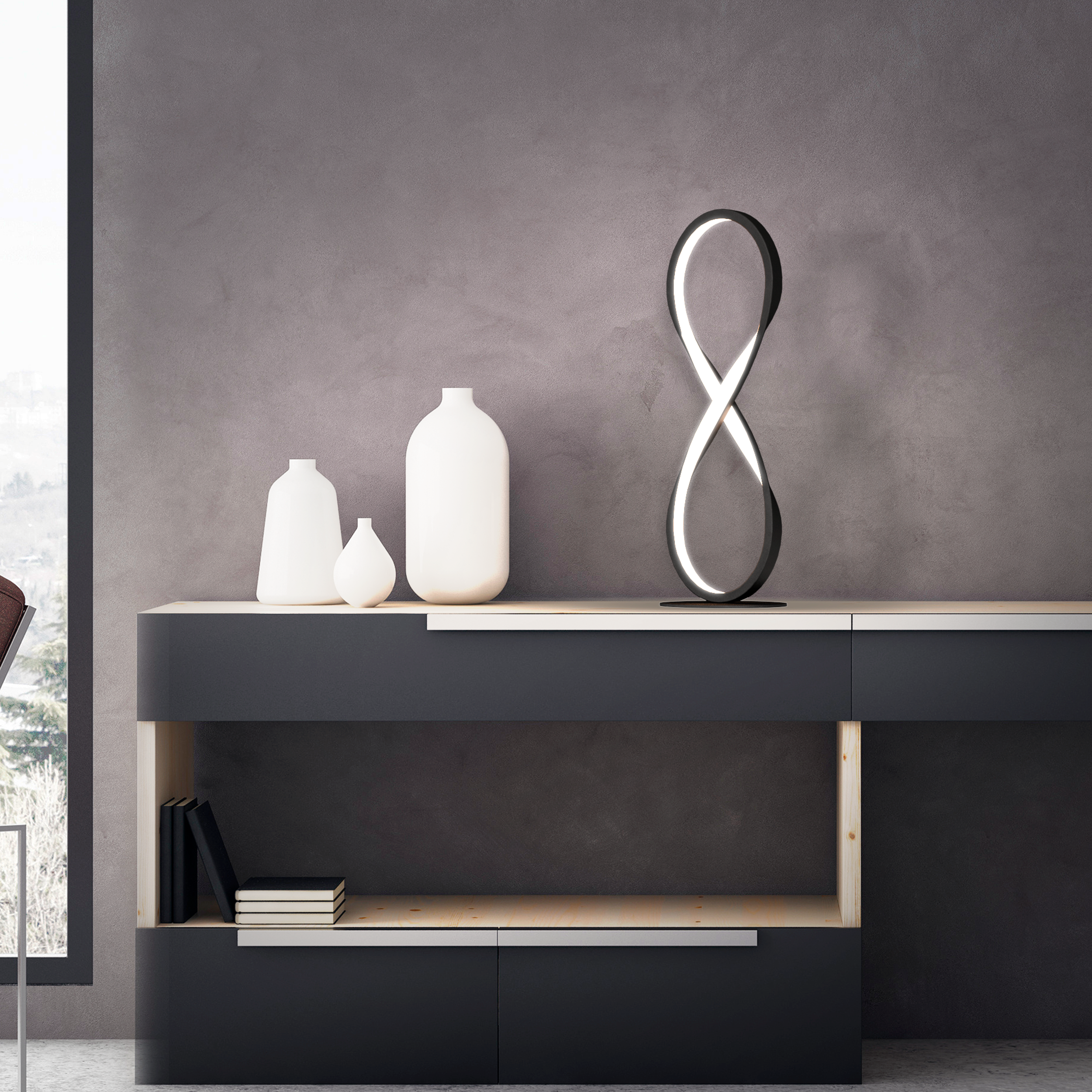 Lampa stołowa Esme czarna LED Inspire - 6