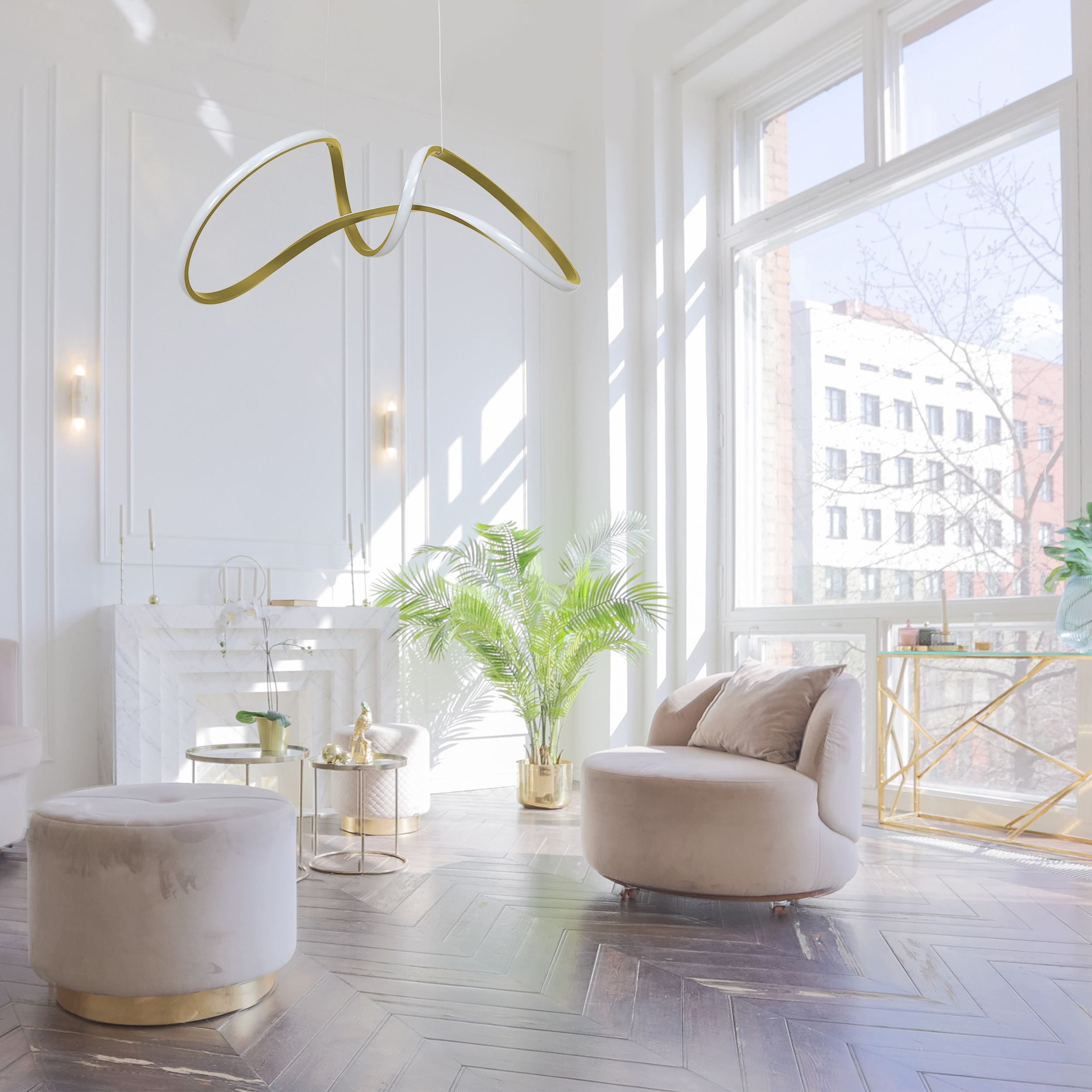 Żyrandol Tesoro złoty 2700 lm LED Milagro - 2