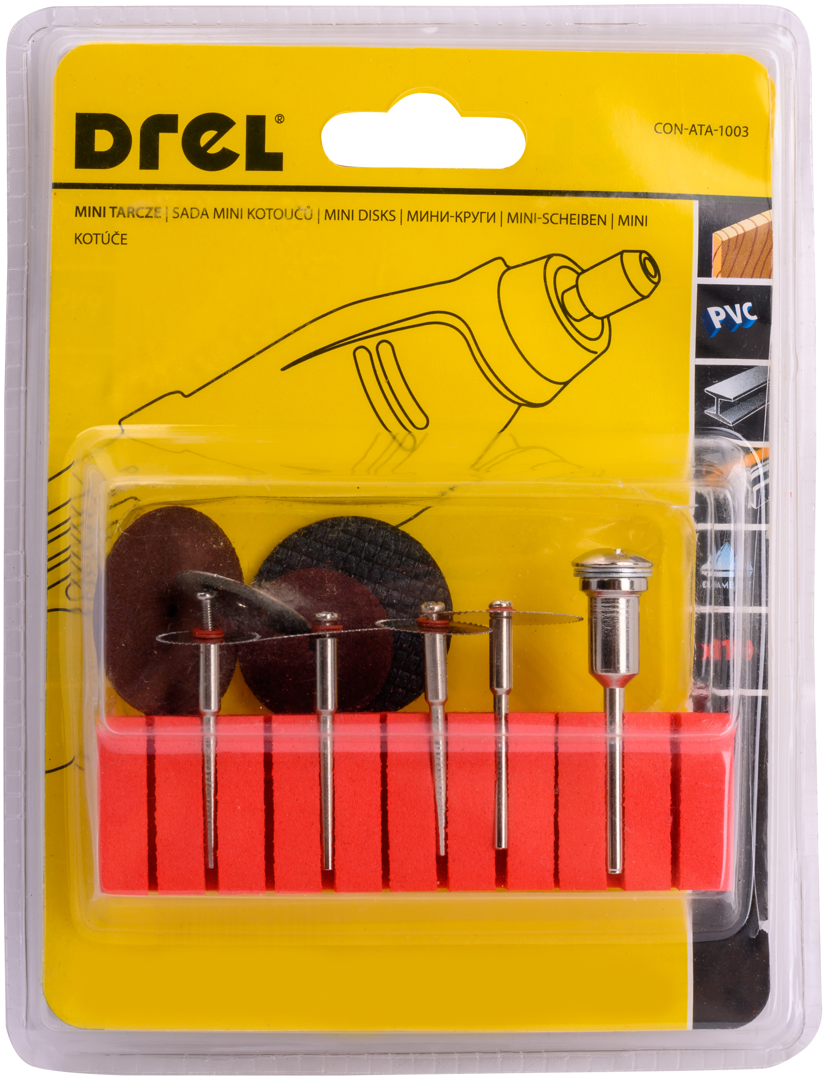 Zestaw mini tarcz do miniszlifierki 10 szt. DREL - 2