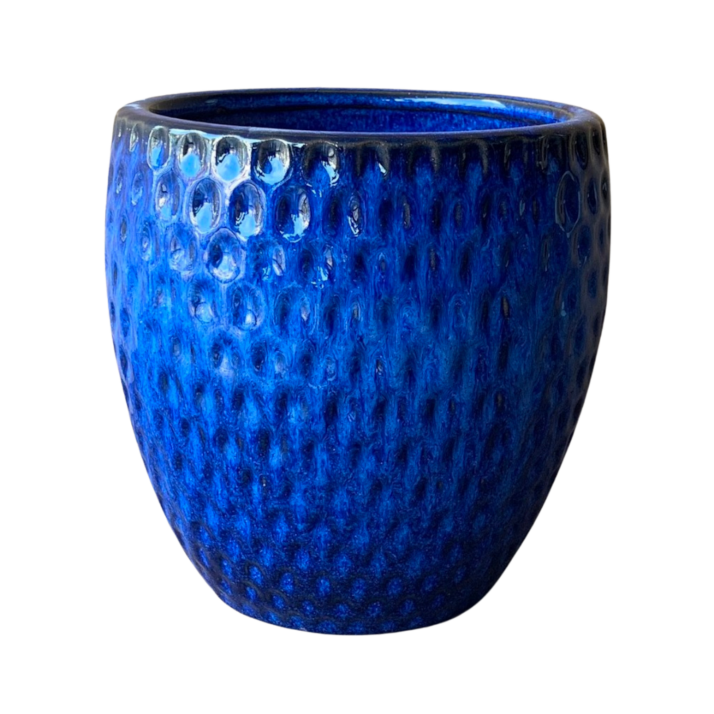 Donica szkliwiona Azurro śr.34 cm niebieska