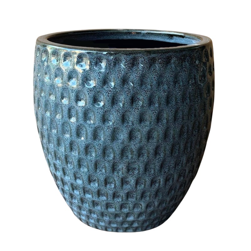 Donica szkliwiona Azurro śr.34 cm szara