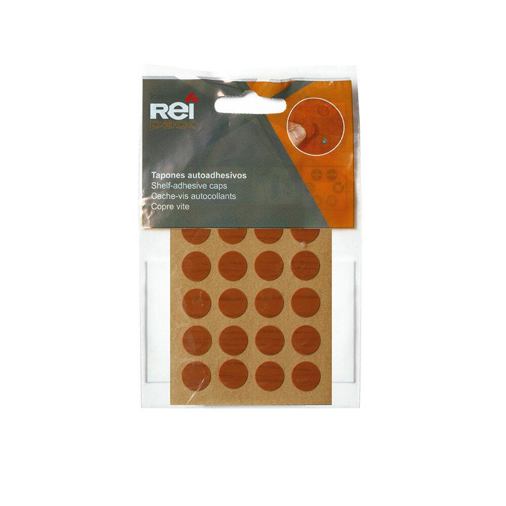 40 embellecedor para tornillos adhesivo en color cerezo ø 12 mm