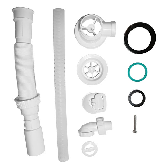 Kit di scarico per lavabi Remix in resina GAROFALO per lavabo bianco