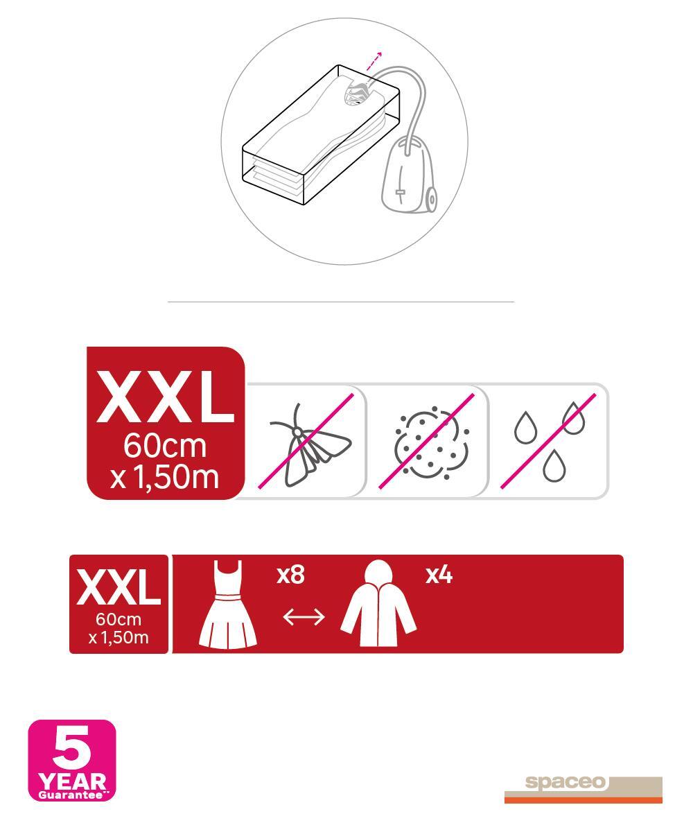 Pack 2 sacos vácuo SPACEO 60X150CM - 9