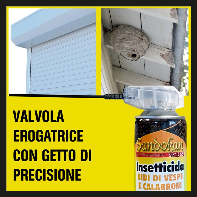 Insetticida spray per calabroni e vespa SANDOKAN con ugello di precisione 400 ML | Leroy Merlin Insetticida spray per calabroni e vespa SANDOKAN con ugello di precisione 400 ML | Leroy Merlin