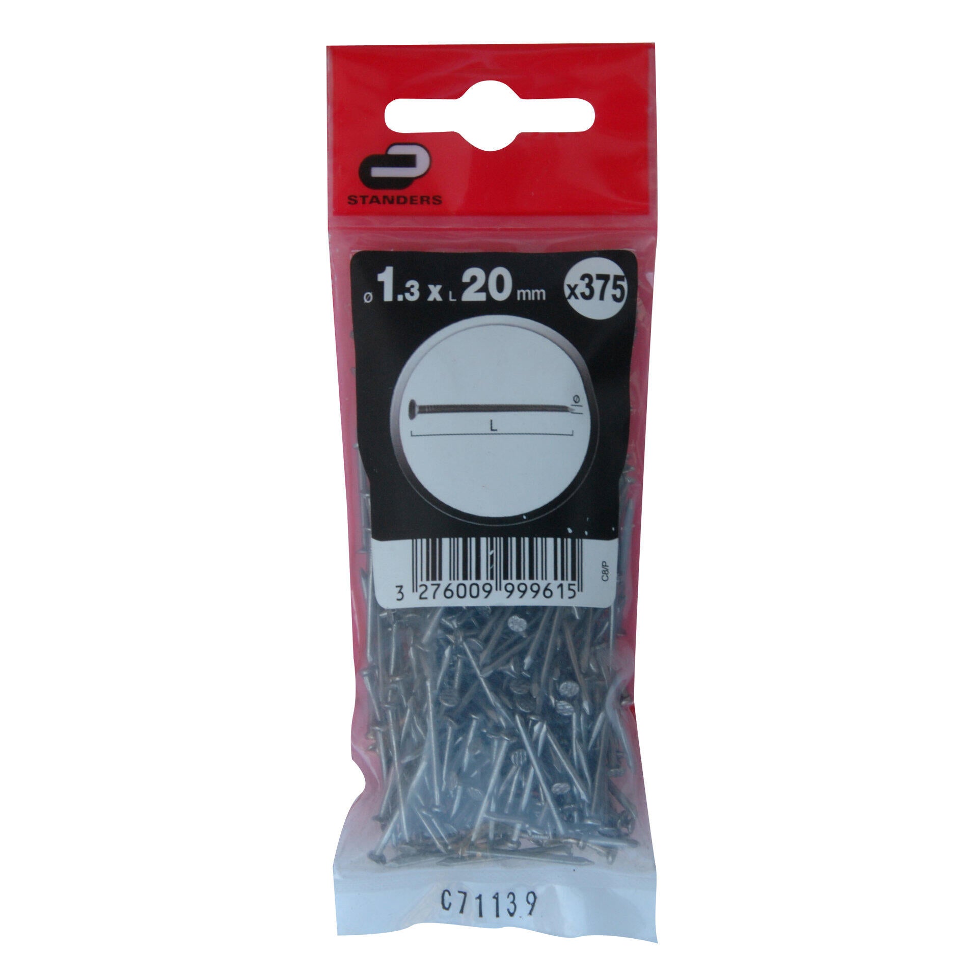 375 Pregos STANDERS CABEÇA CHATA 1.3X20 MM - 4