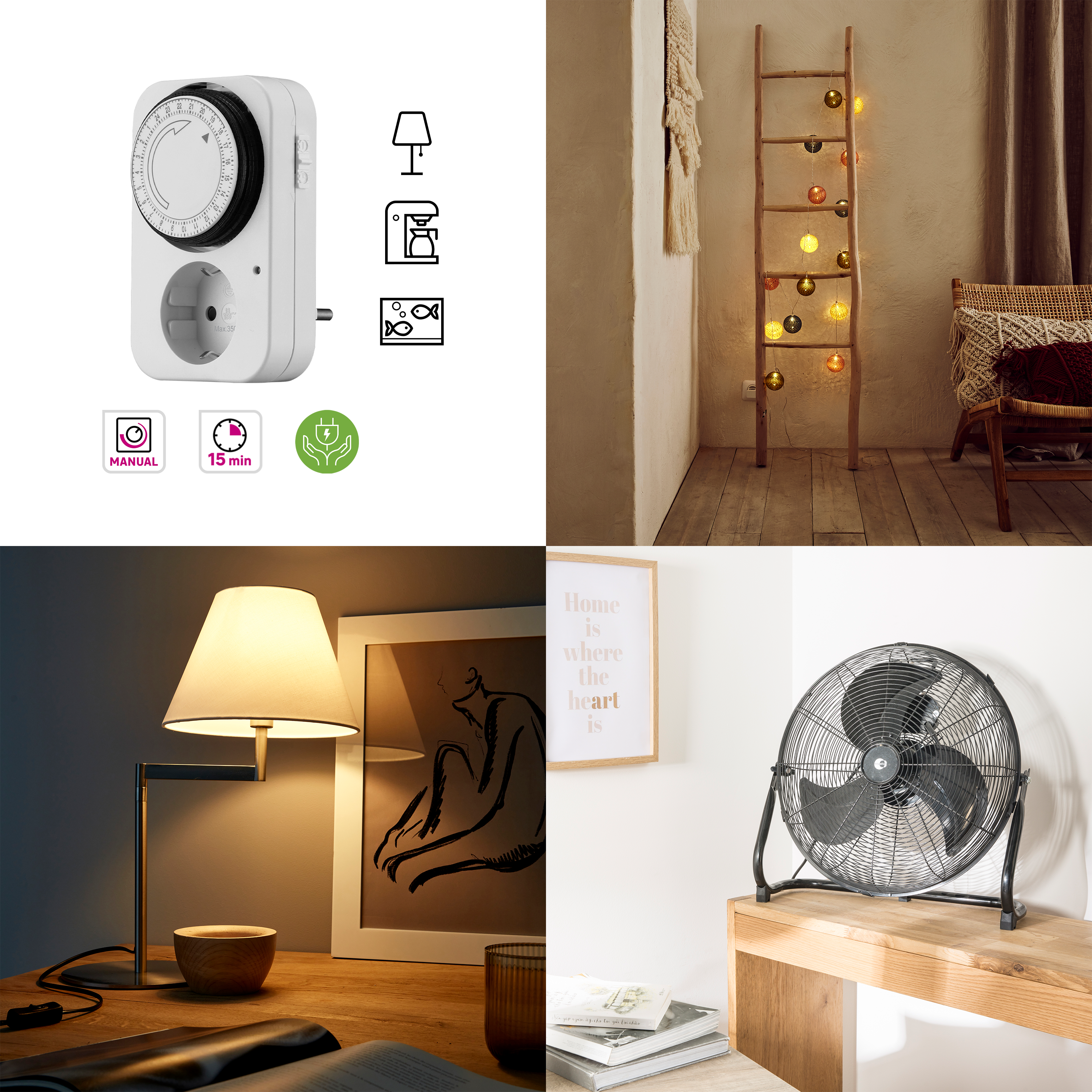 Programador analógico diário máx. 3500W branco LEXMAN - 6