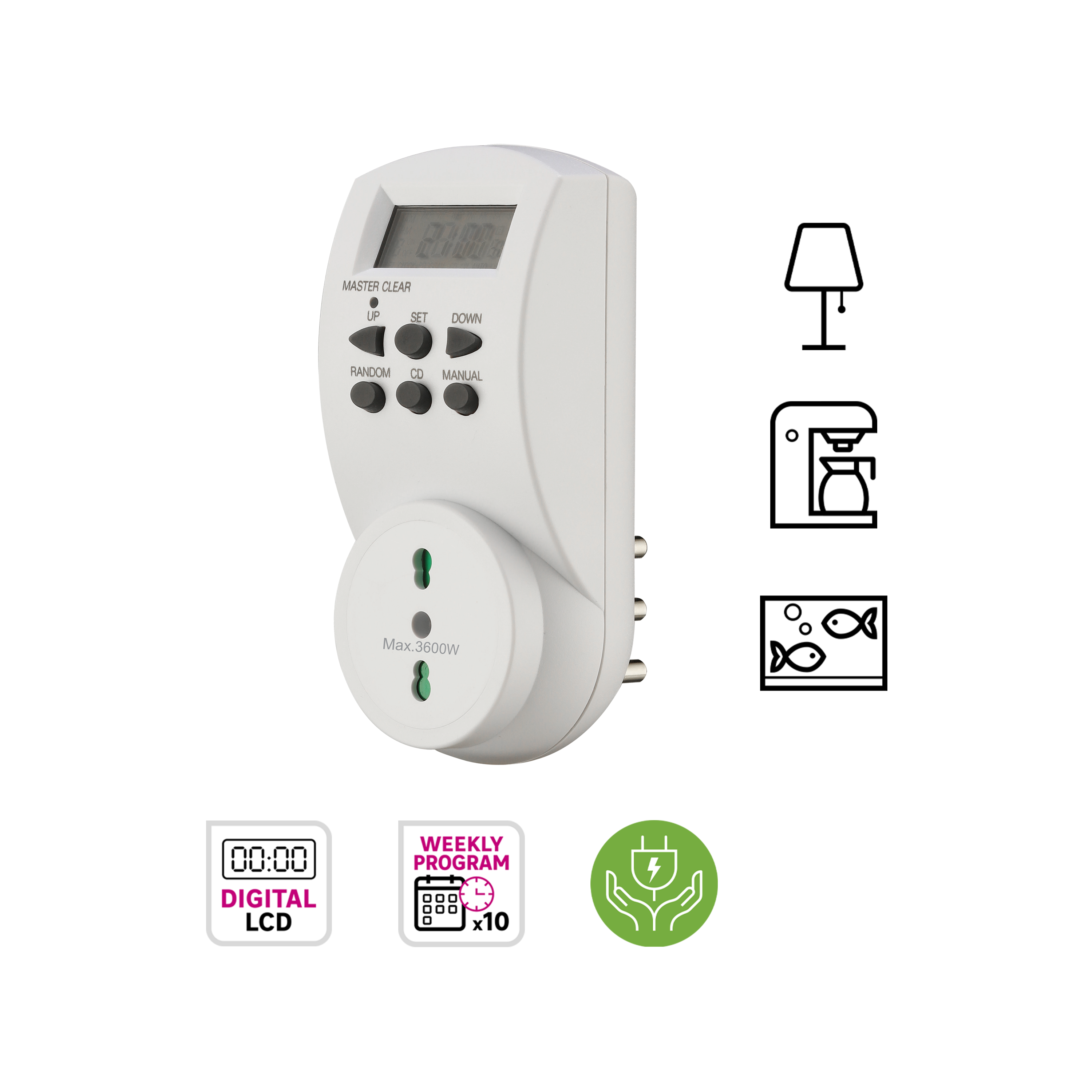 Timer da presa LEXMAN digitale - 8