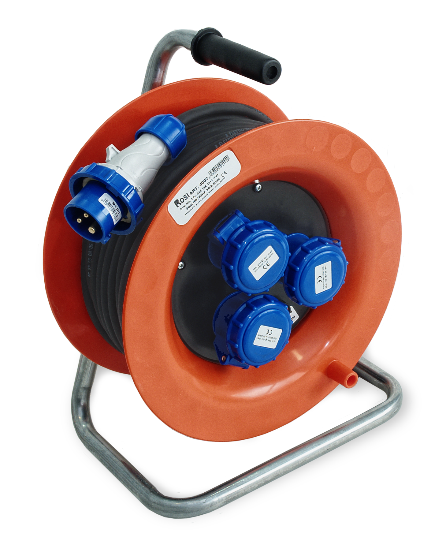 Brennenstuhl Avvolgicavo Professionale Per Cantiere KA 5105 IP44 - Cavo 50 M H07RN-F 3G1,5, 5 Prese, Made In Germany