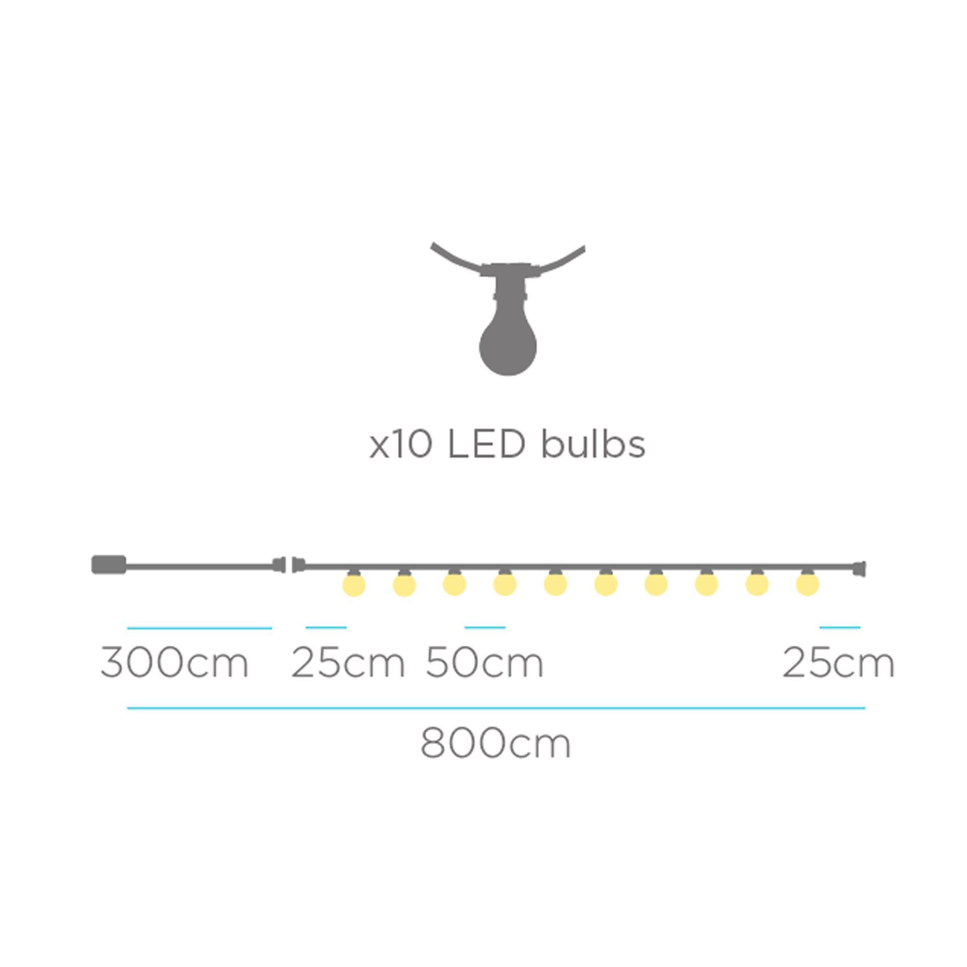 Grinalda solar Allegra  IP44 4.5LM 10 luzes RGB com comando - 6