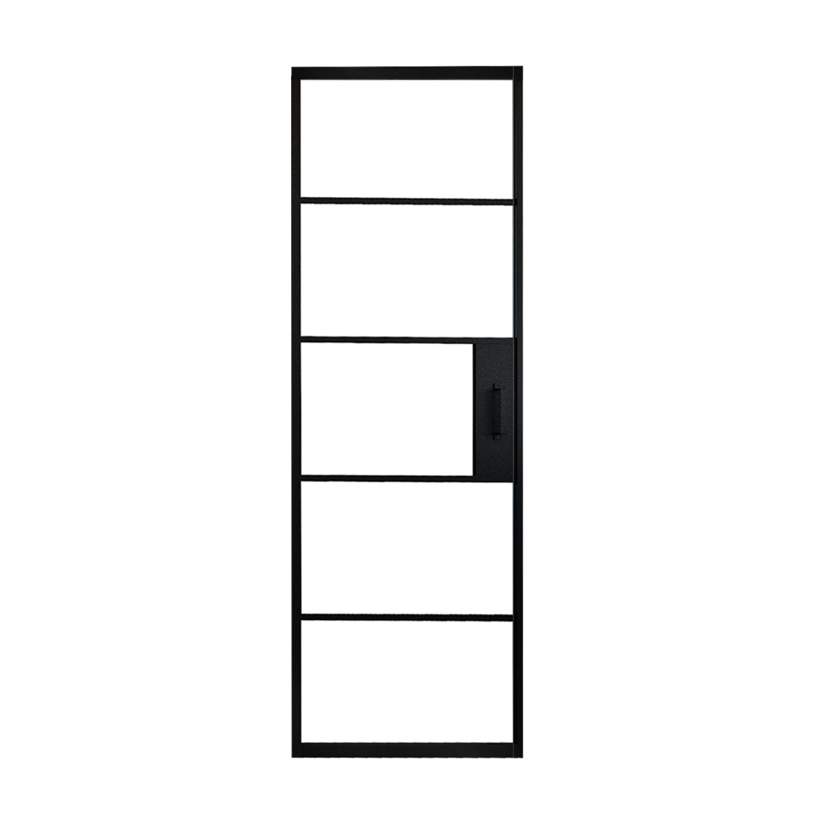Porta scorrevole reversibile Cloe in alluminio trasparente, L 86 x H 215 cm, con binario Loft - 2