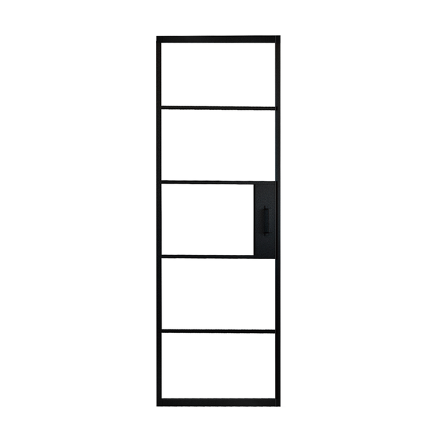 Anta per porta scorrevole ARTENS Cloe in alluminio nero L 86 x H 215 cm sp.30 mm reversibile