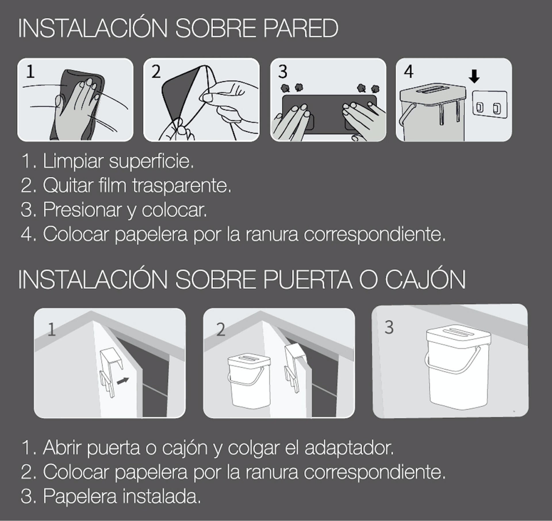 Balde do lixo BANYDEA PENDURAR 3L BRANCO - 13