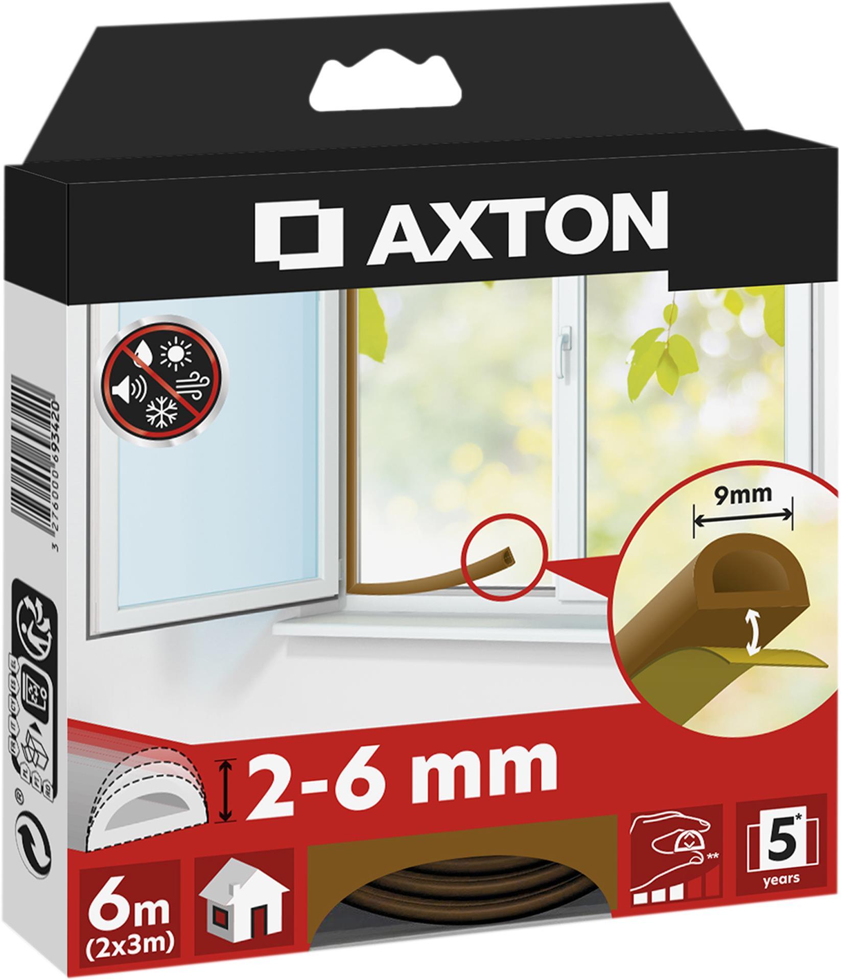 Fita de calafetagem AXTON BORRACHA 2-6MMX6M CASTANHO - 9