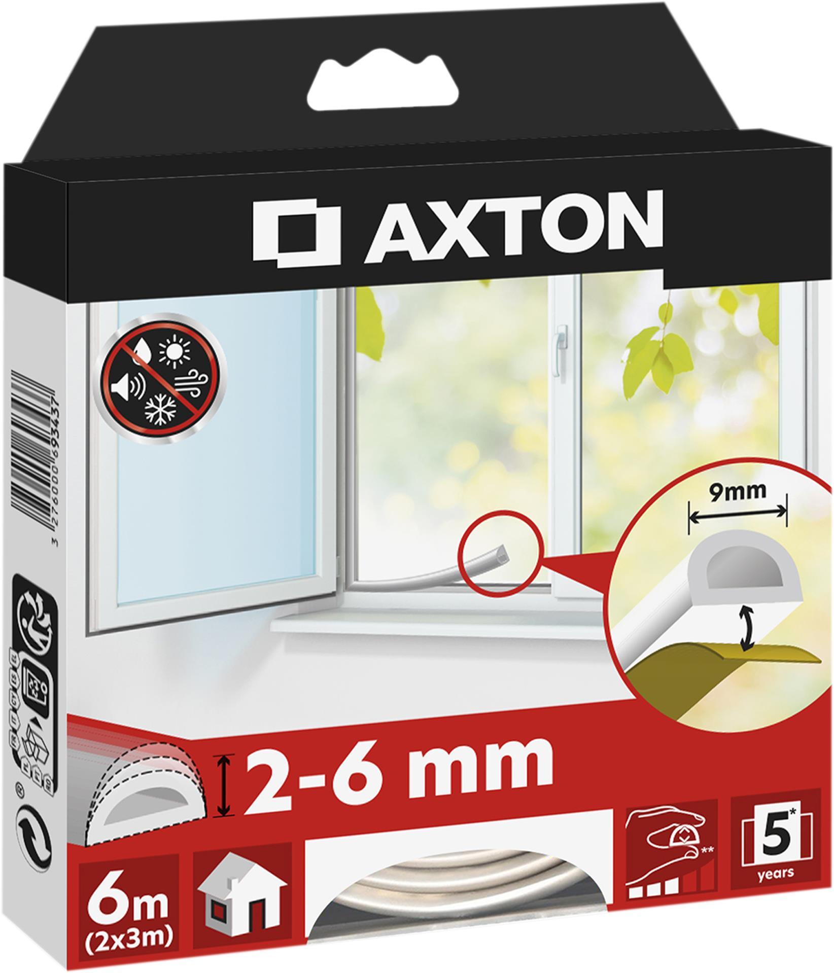 Fita de calafetagem AXTON BORRACHA 2-6MMX6M BRANCO - 9