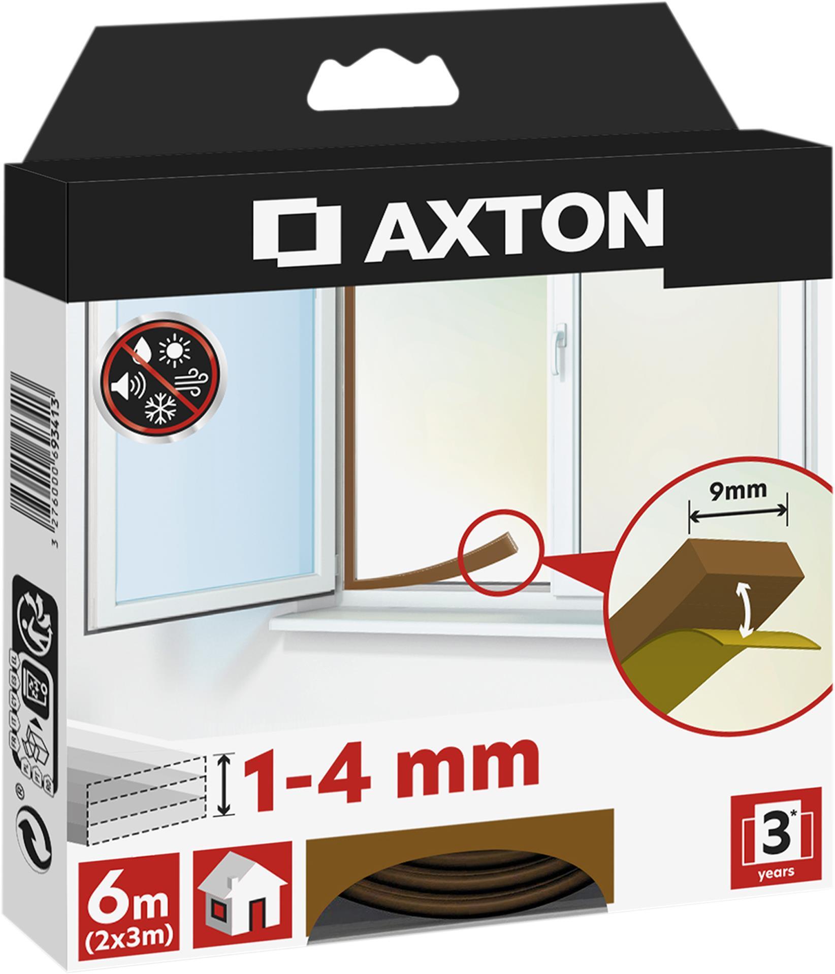 Fita de calafetagem espuma castanha 9mmx6m Axton - 4