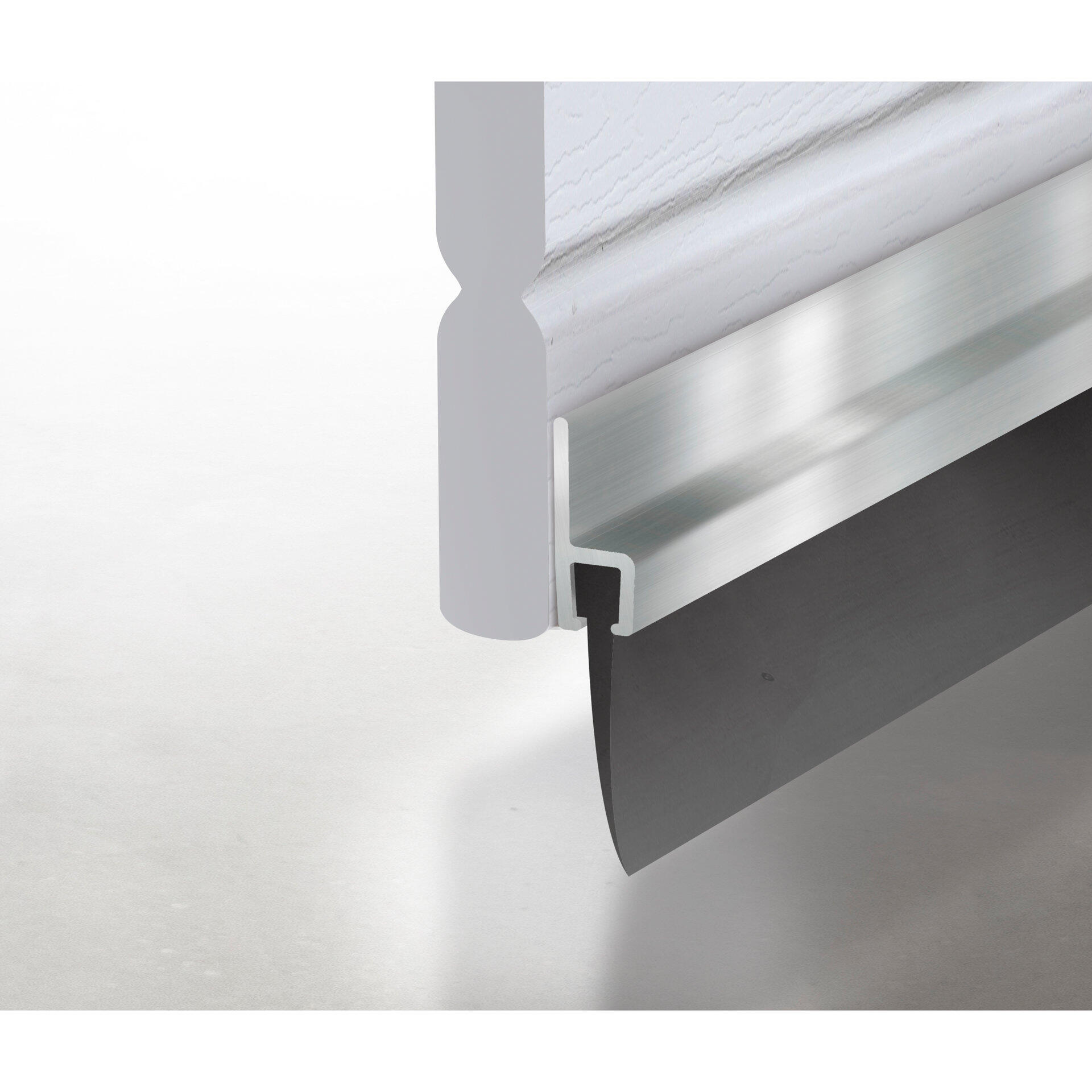 Burlete de puerta interior AXTON adhesivo cepillo en color marrón, 7 mm de espesor x 4.3 cm de altura x 100 cm de longitud. Perfil junta plano. Recortable. Tipo de instalación atornillar. - 2