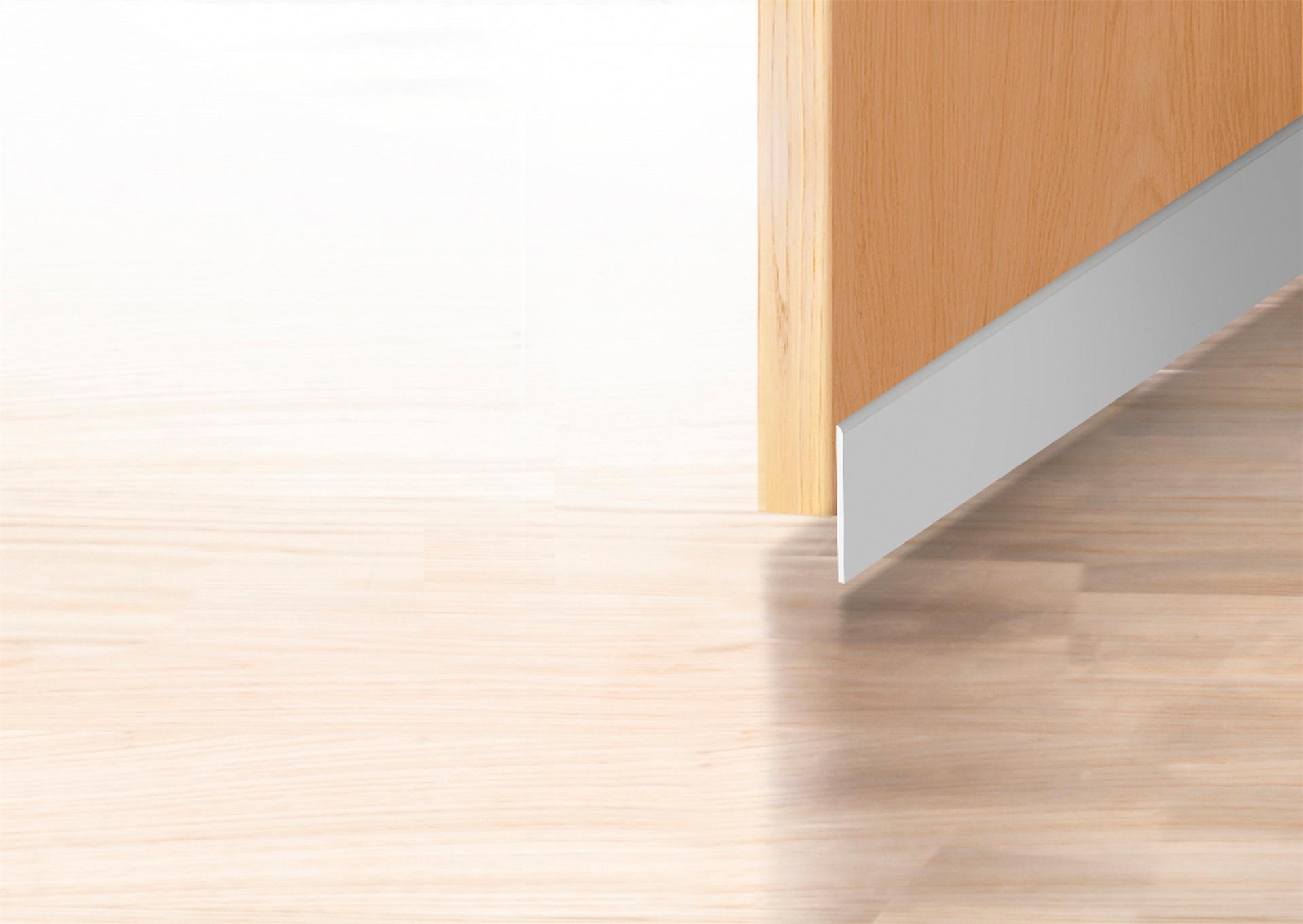 Burlete de puerta interior AXTON adhesivo goma en color blanco, 20 mm de espesor x 3.6 cm de altura x 100 cm de longitud. Perfil junta plano. Recortable. Tipo de instalación encolado. - 2