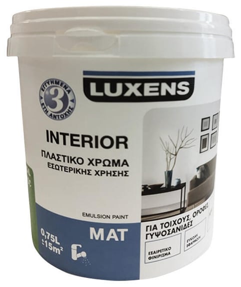 Χρώμα εσωτερικού χώρου LUXENS Luxens Interior 0.75L λευκό