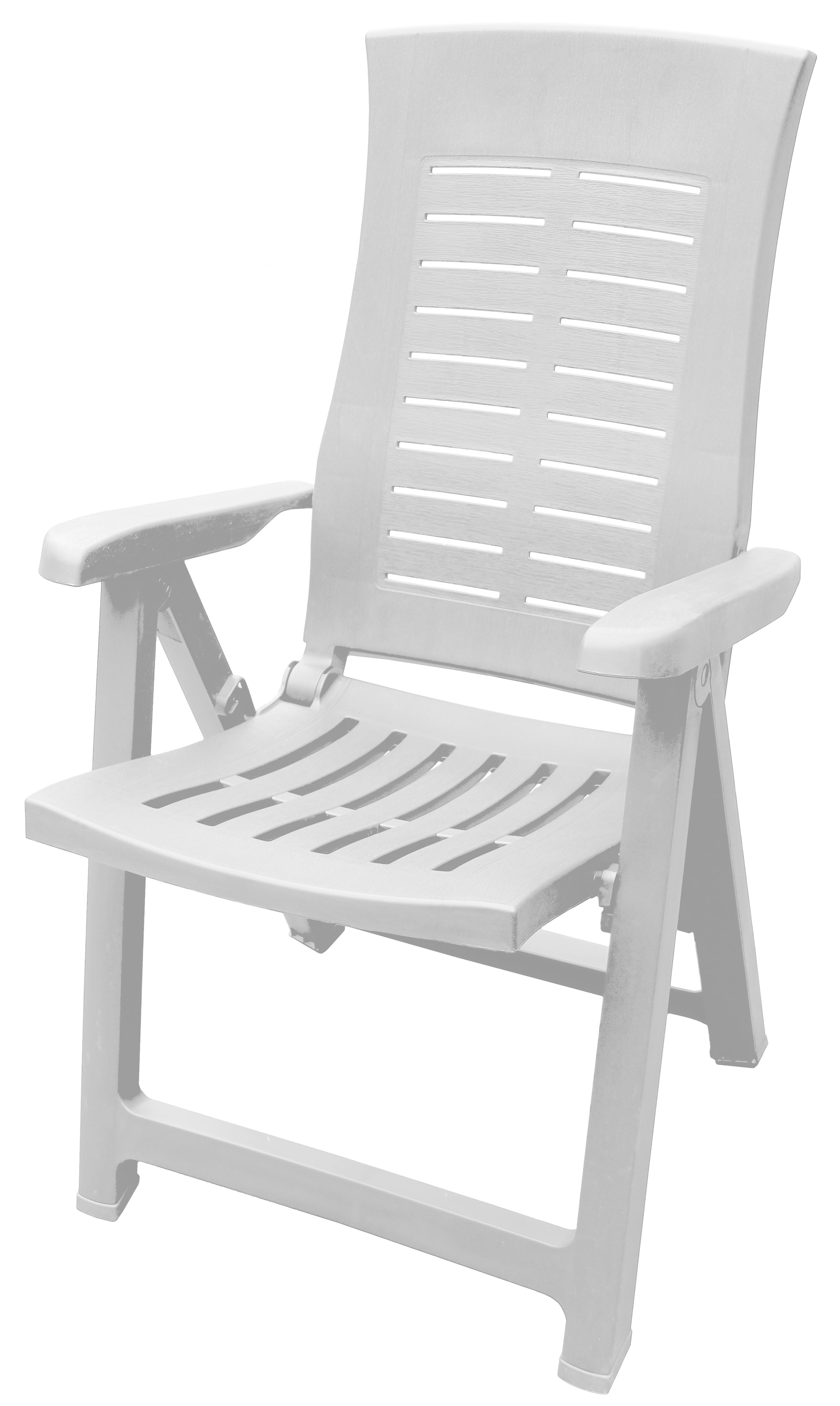 Sedia a sdraio da giardino in polipropilene con braccioli