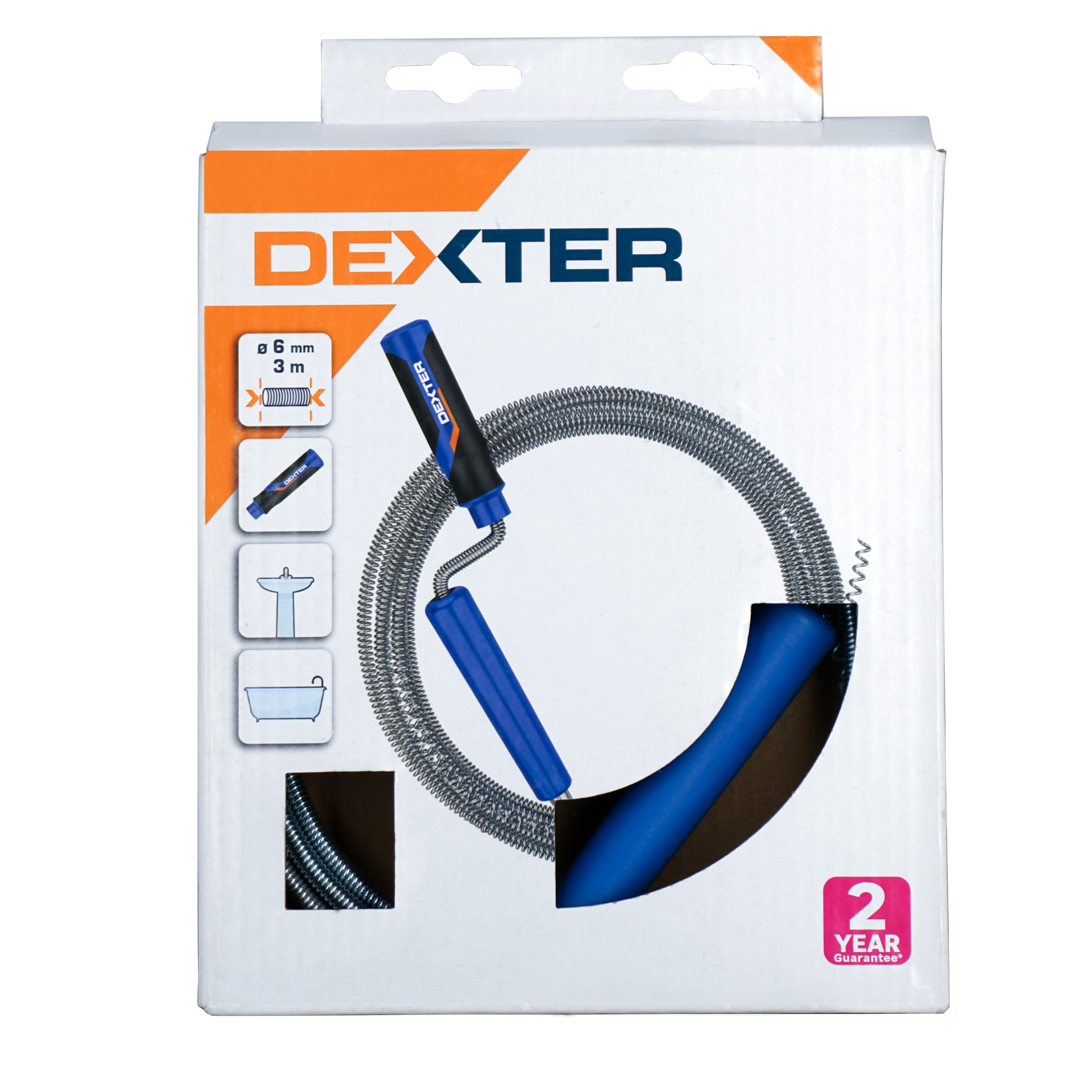 Sprężyna kanalizacyjna 6 mm x 3 m DEXTER - 4