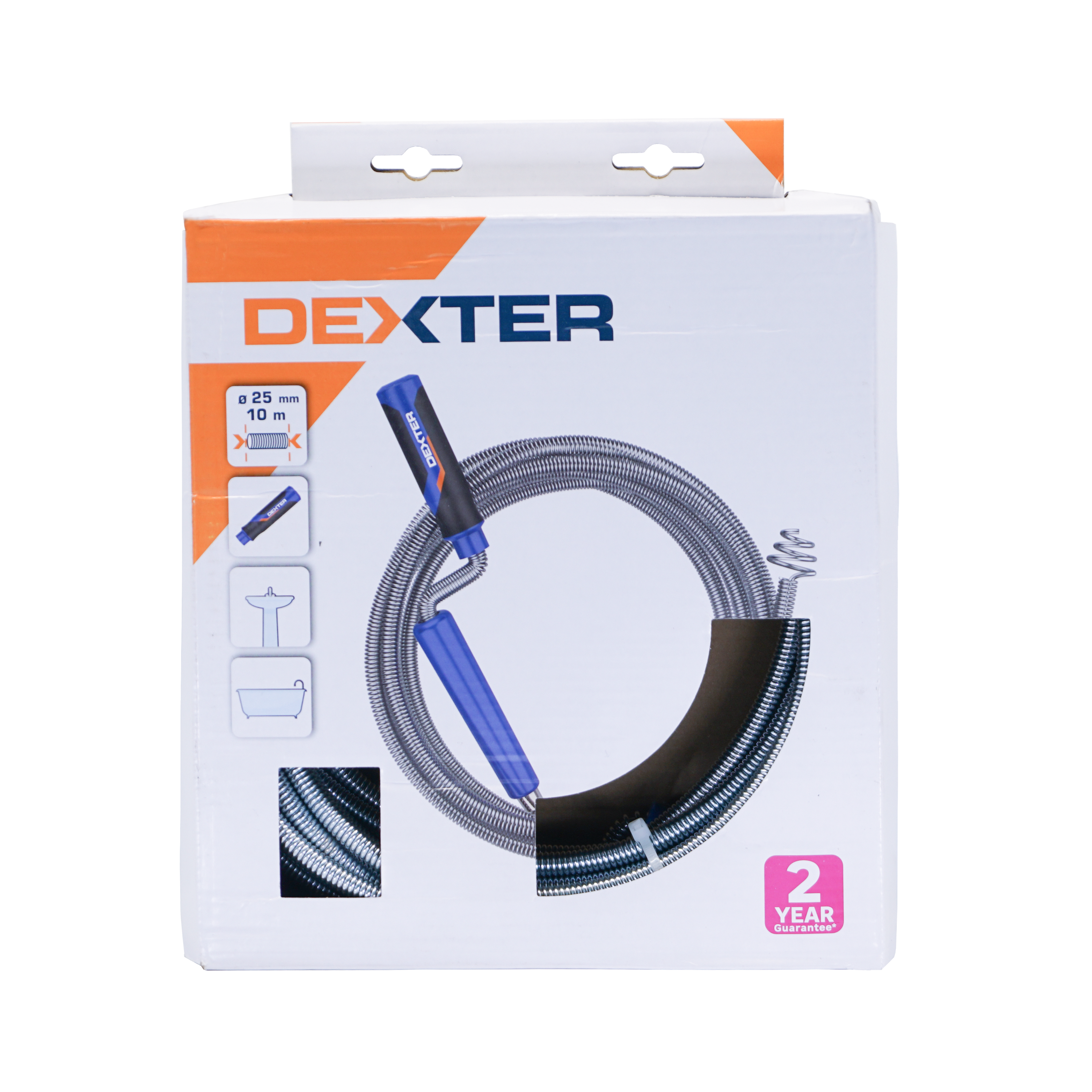 Sprężyna kanalizacyjna 25 mm x 10 m DEXTER - 2