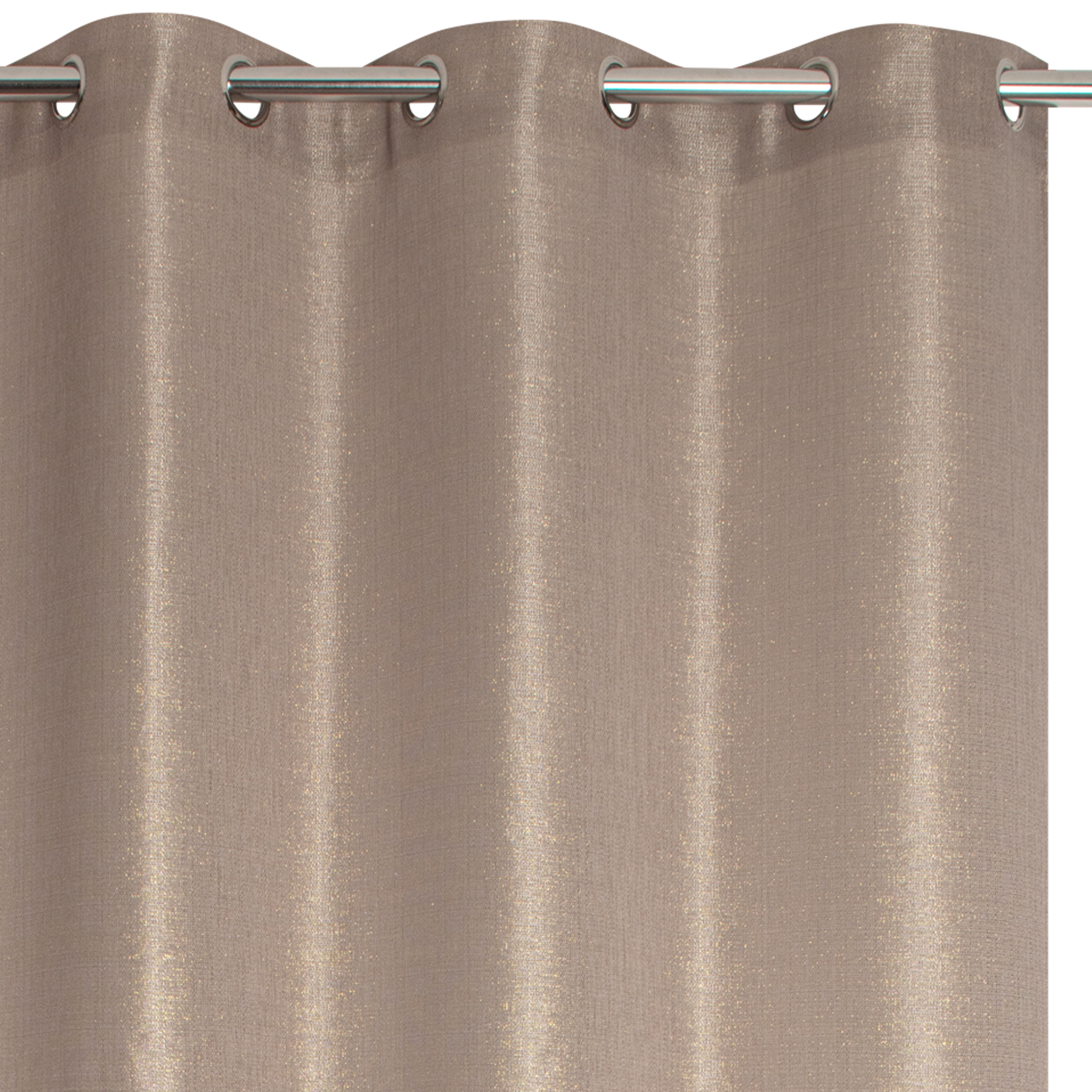 Visillo ollaos dario inspire liso marrón moon gold de 140x280cm