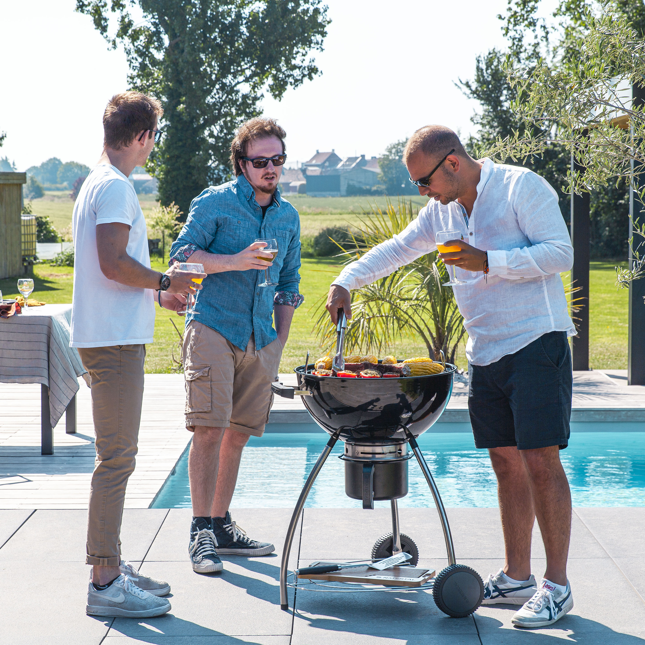 Barbecue a carbonella Phoenix Beta II nero NATERIAL ø 57 cm - 12