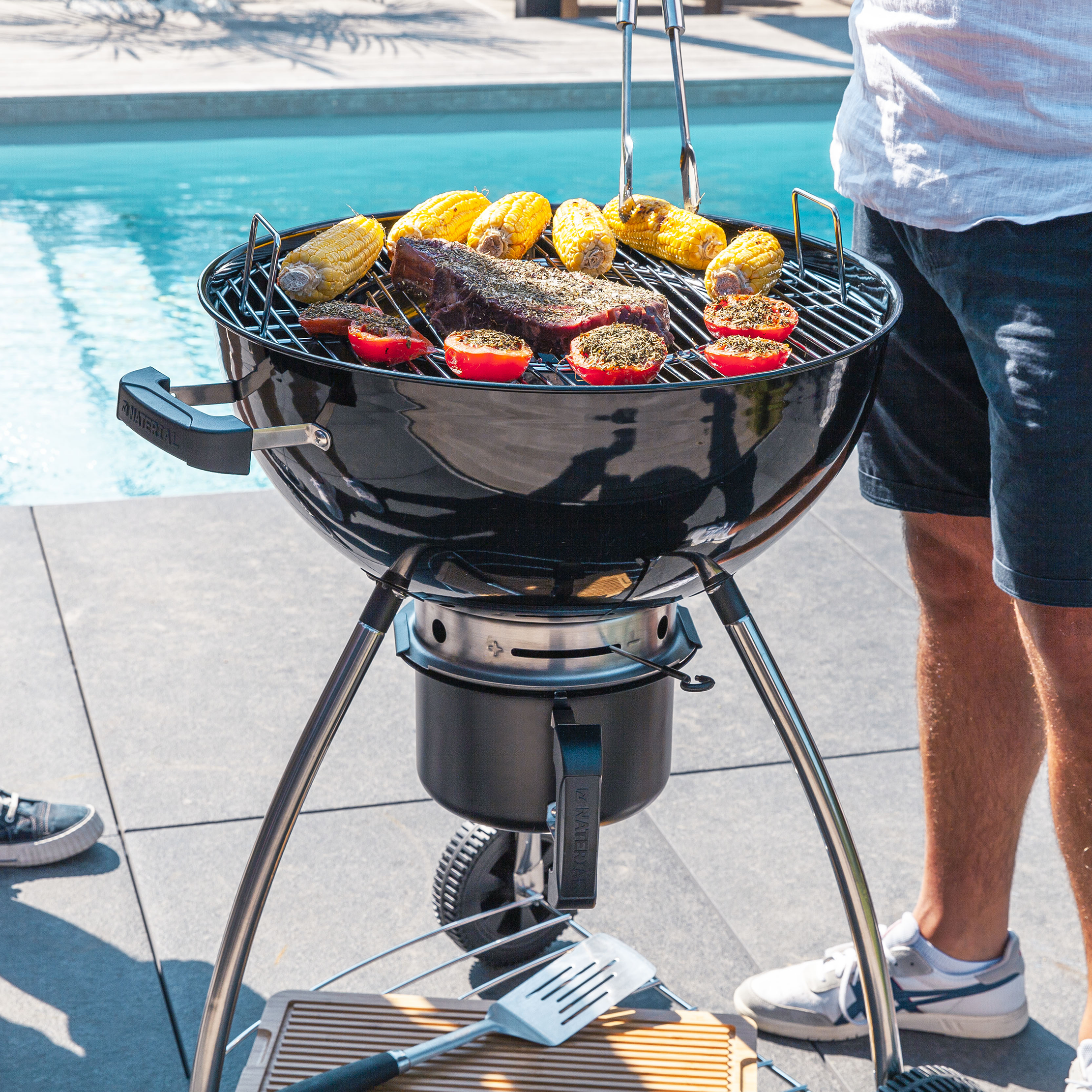 Barbecue a carbonella Phoenix Beta II nero NATERIAL ø 57 cm - 7