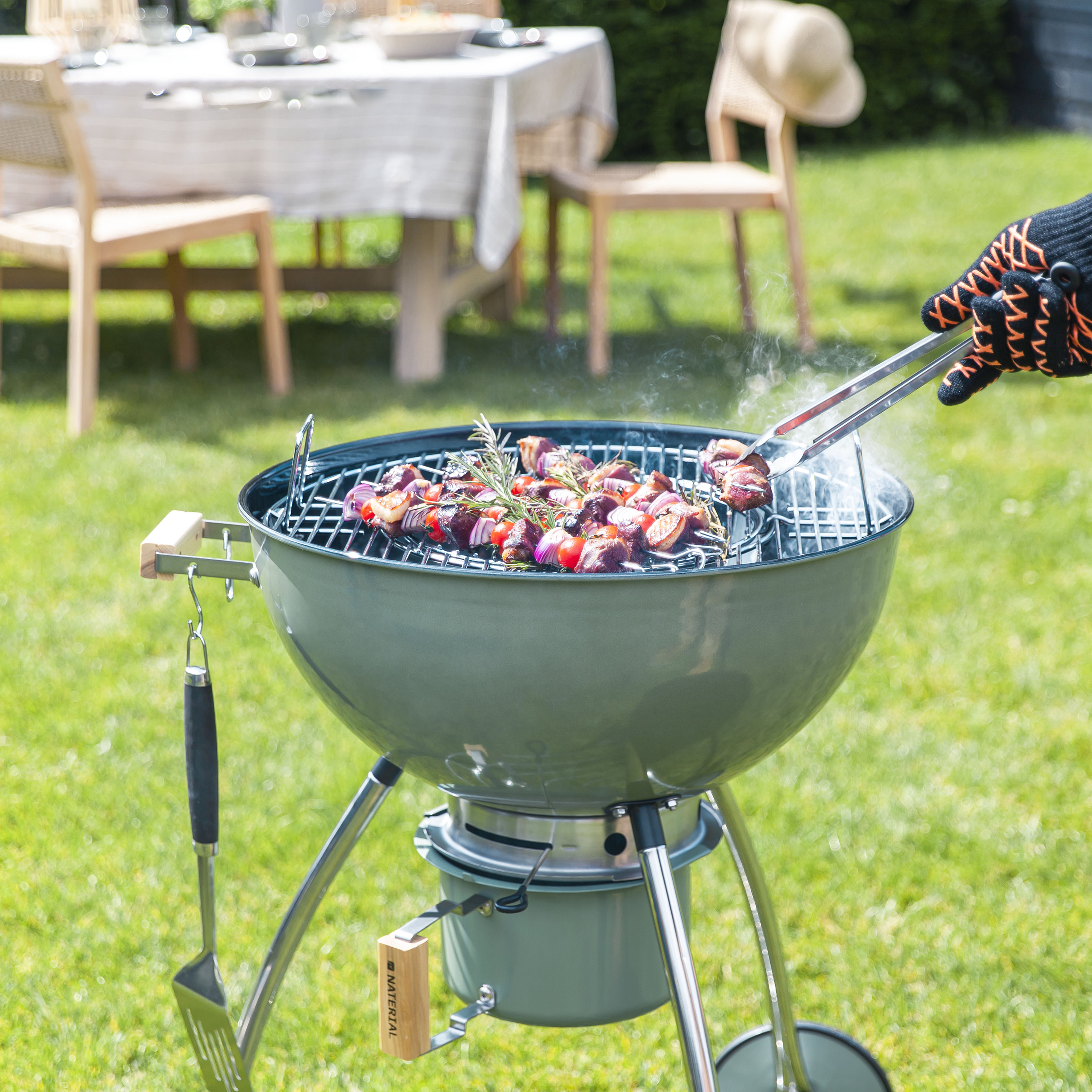 Barbecue a carbonella Phoenix Beta II verde NATERIAL ø 66 cm - 5