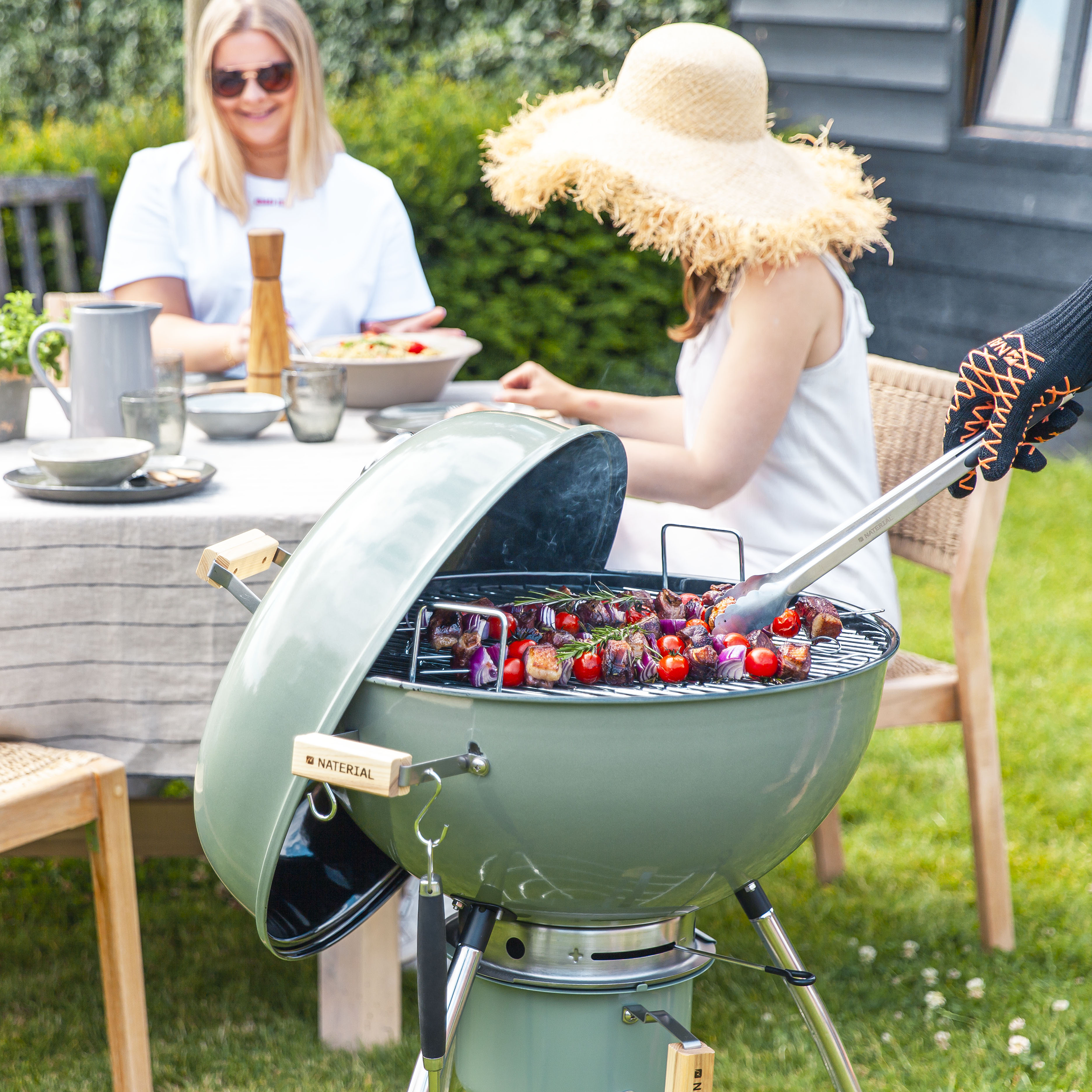 Barbecue a carbonella Phoenix Beta II verde NATERIAL ø 66 cm - 3