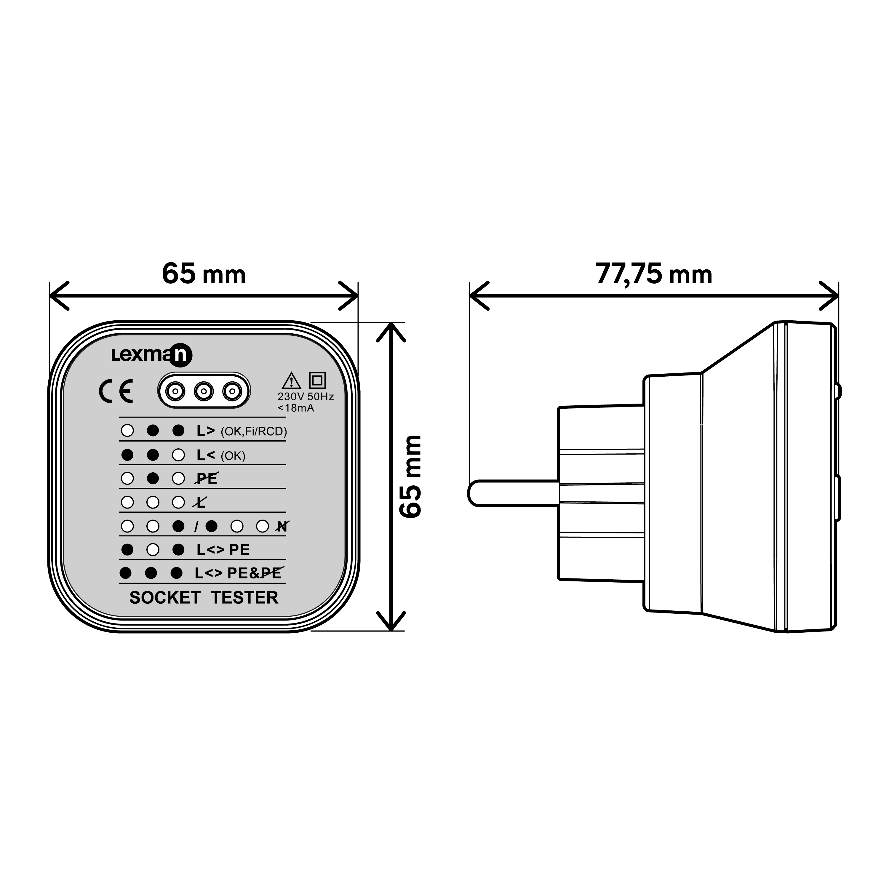 Testeur de prise, LEXMAN - 8