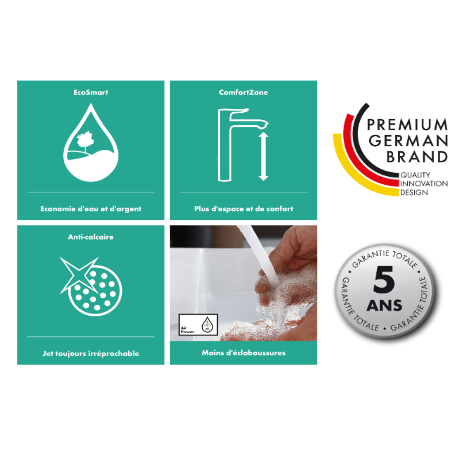 gamme talis e noir brossé hansgrohe