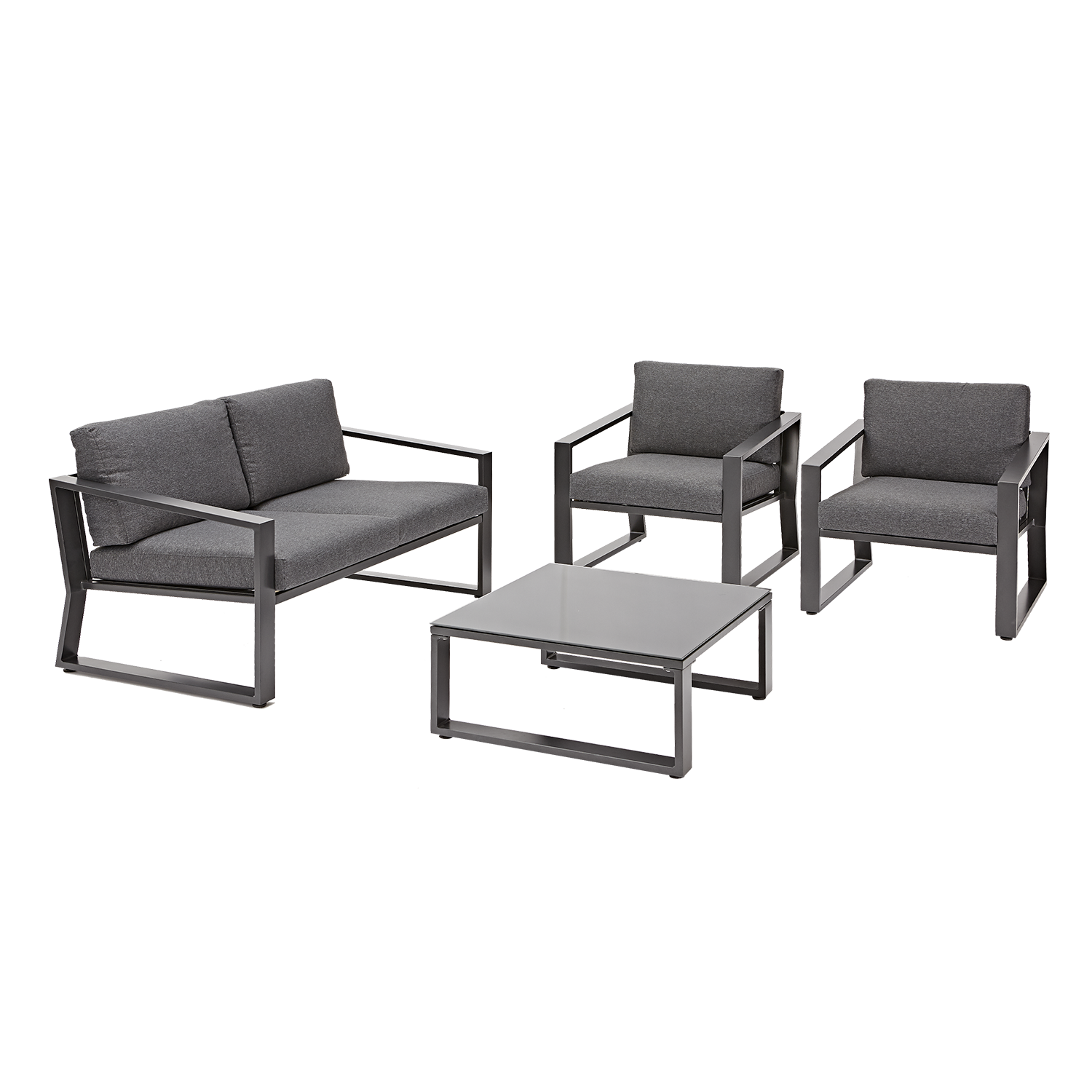 Salon de jardin Lyra gris NATERIAL, 4 personnes - 4