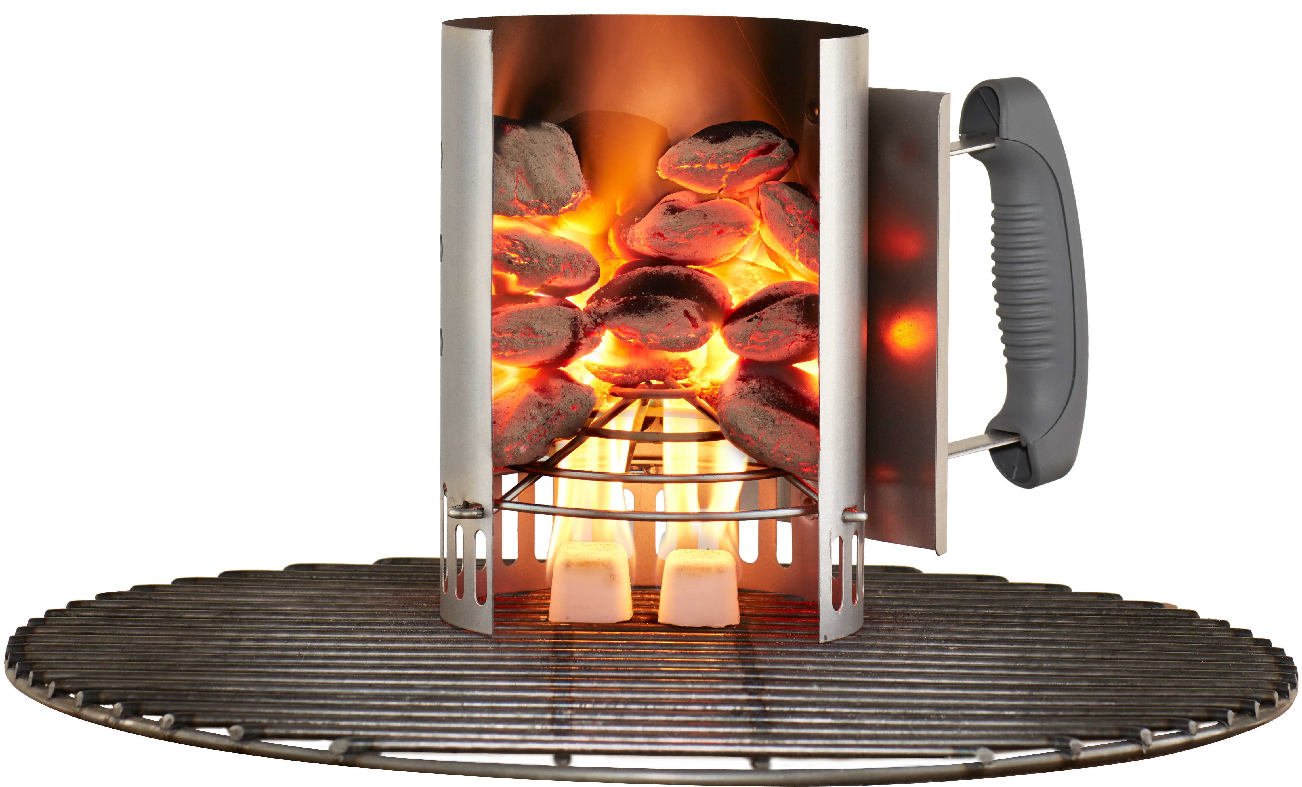 Ciminiera d'accensione WEBER H 31.6 cm , Ø 19 cm incluso 2Kg bricchetti + 3 cubetti - 5