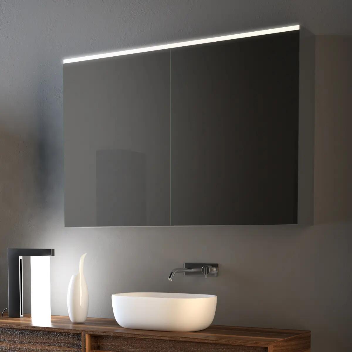 Leroy Merlin Pensile con luce Mirror specchiato L 120 x H 75 x P 17 cm