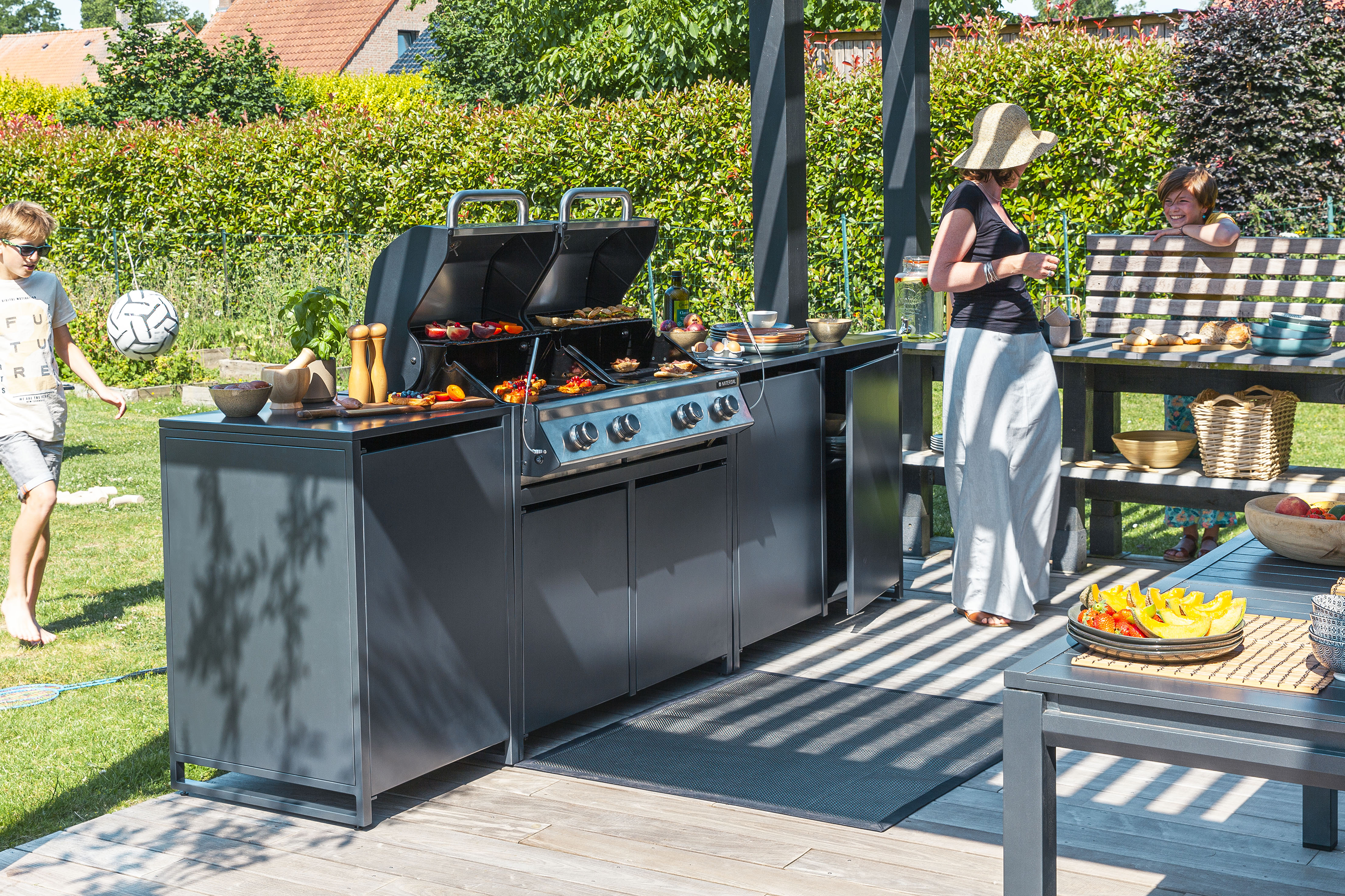 Módulo para barbecue Hudson 4 queimadores alumínio 109x60 cm Naterial Europa - 16