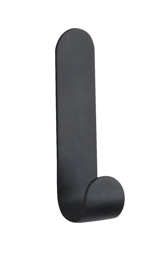 Gancio adesivo WENKO Monel in inox  nero H105 X L20 mm  portata max 10 Kg, 2 pezzi