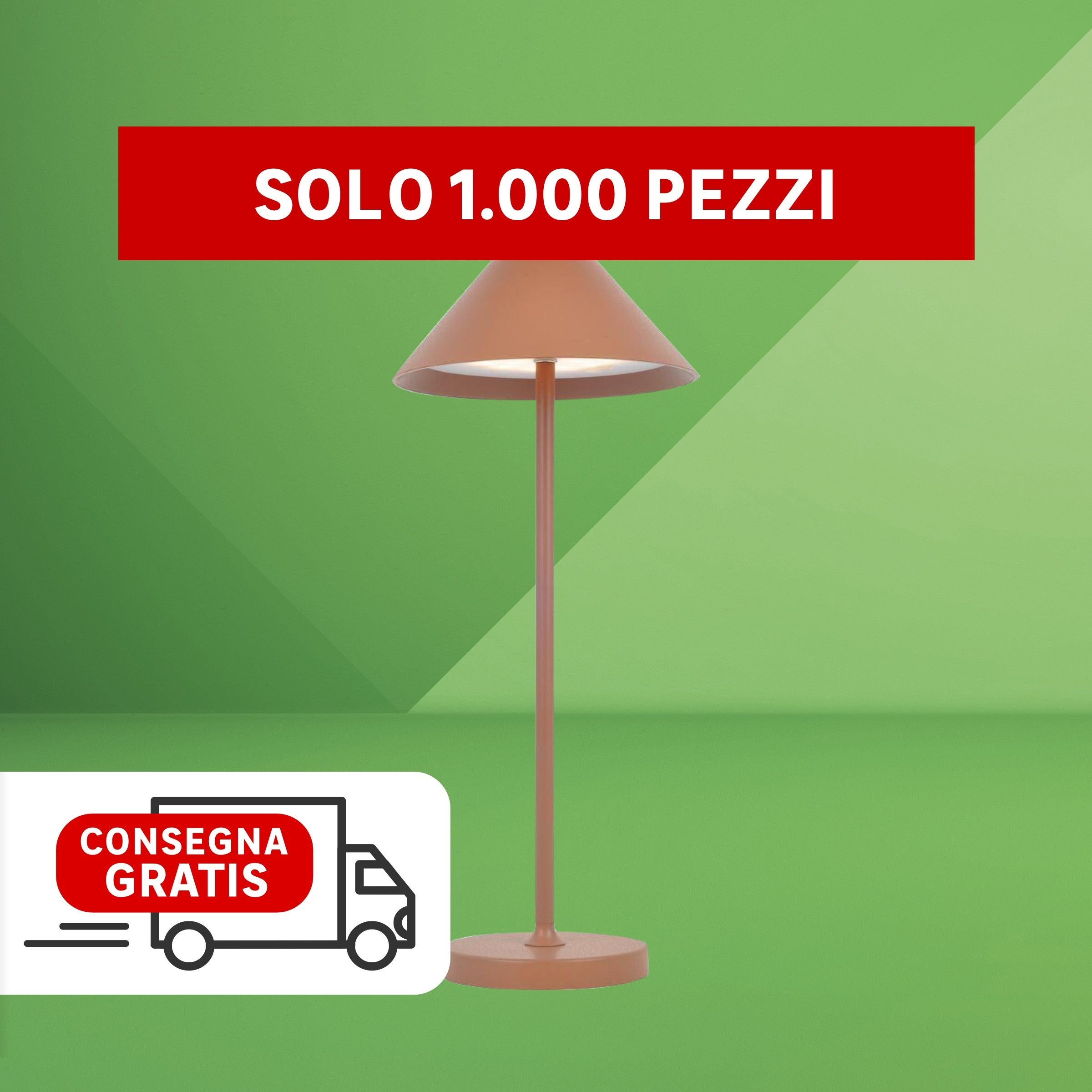 Lampada da tavolo LED Liberty rame a batteria, luce calda 240 LUMEN - 7