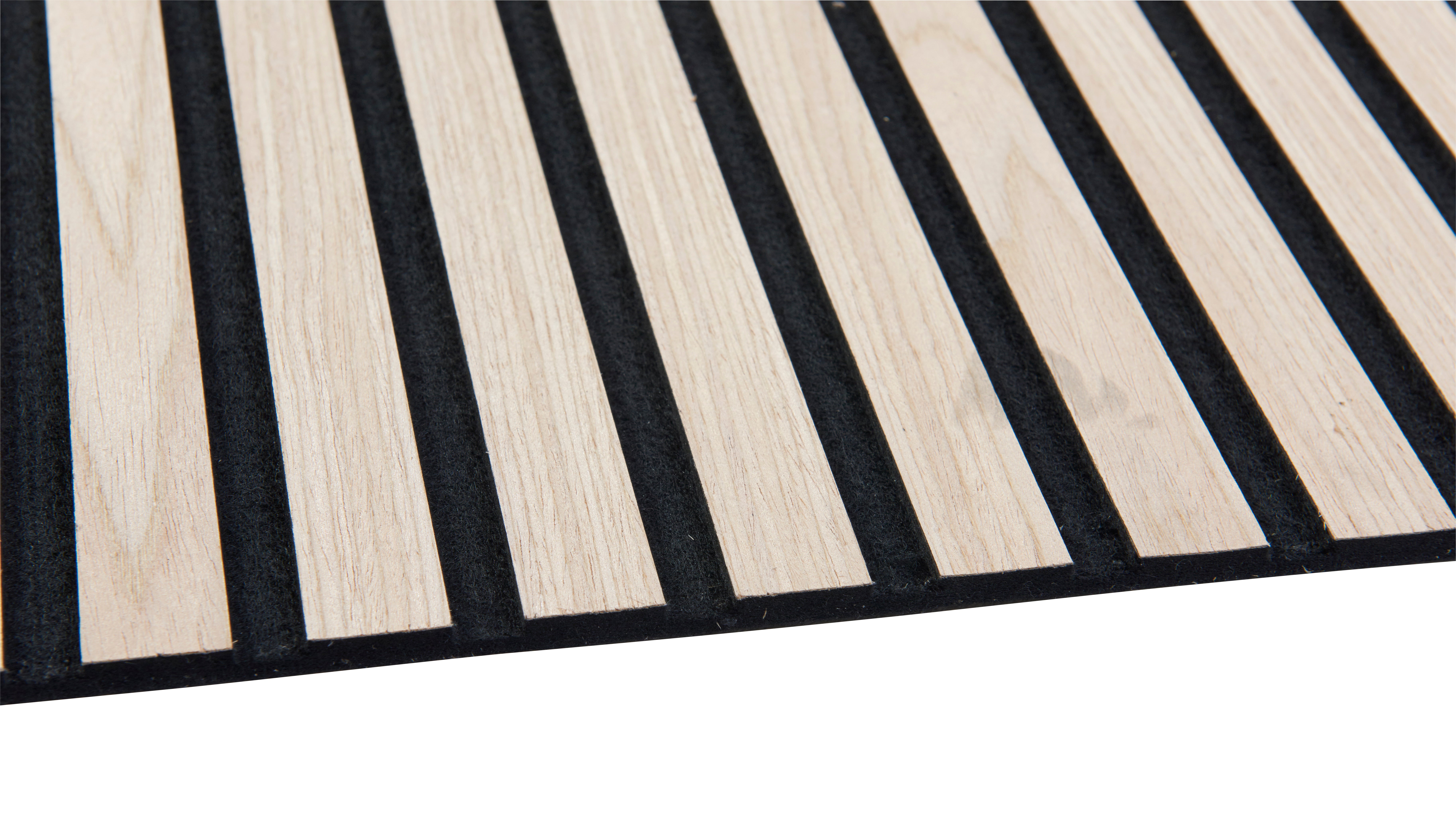 Pannello decorativo fonoassorbente Light FIBROTECH nero e rovere chiaro L 250 x L 60 cm, Sp 9 mm - 11