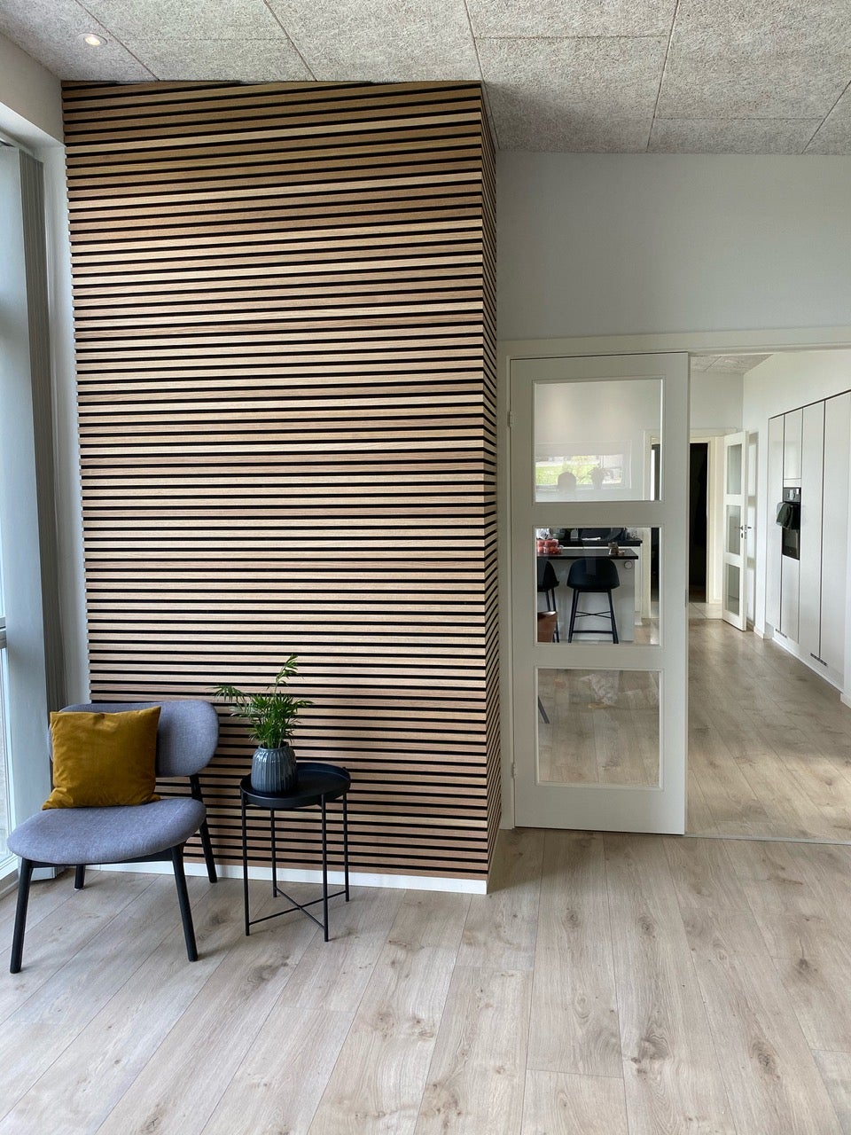 Pannello decorativo fonoassorbente Light FIBROTECH nero e rovere chiaro L 250 x L 60 cm, Sp 9 mm - 8