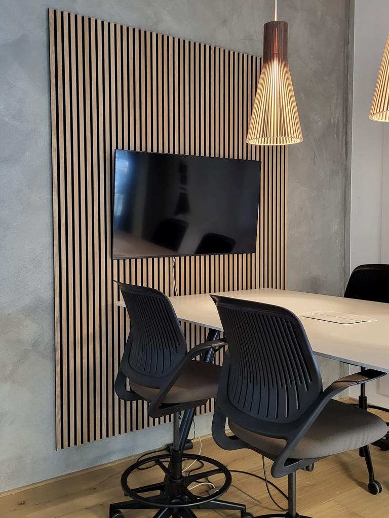 Pannello decorativo fonoassorbente Light FIBROTECH nero e rovere chiaro L 250 x L 60 cm, Sp 9 mm - 4