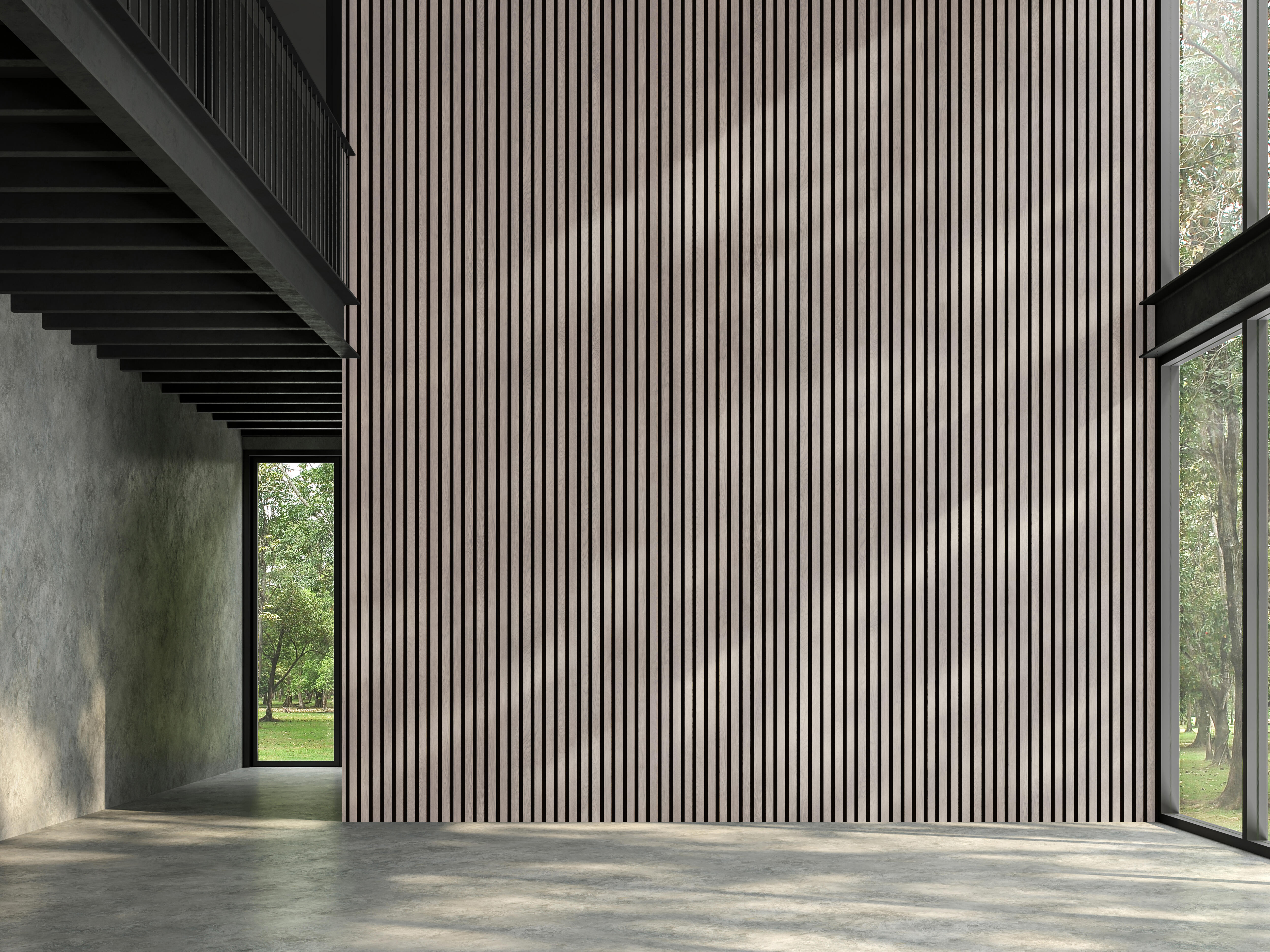 Pannello decorativo fonoassorbente Superior FIBROTECH rovere grigio e nero L 244 x L 60 cm, Sp 22 mm, 1,46 mq - 3