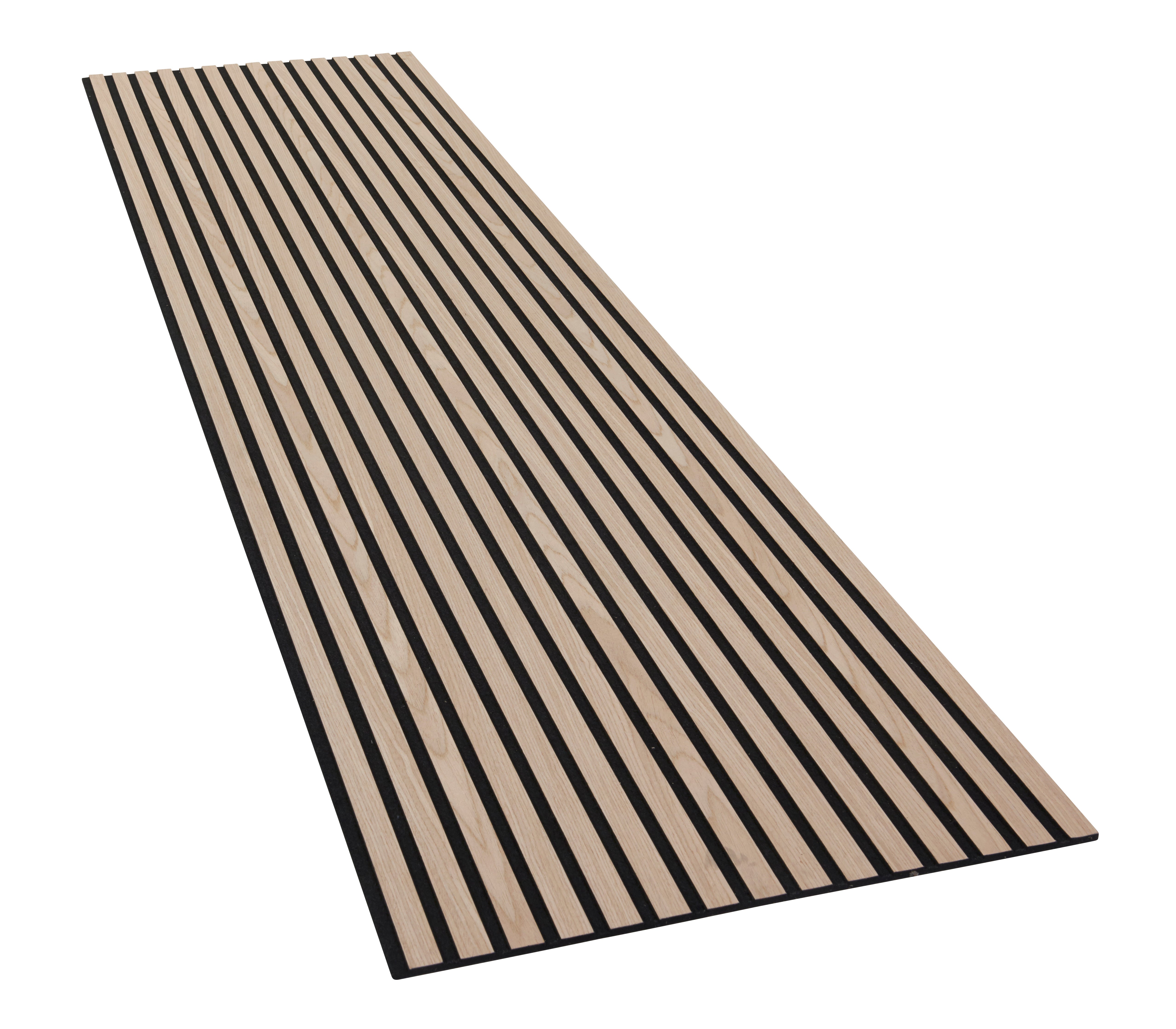 Pannello decorativo fonoassorbente Light FIBROTECH nero e rovere chiaro L 250 x L 60 cm, Sp 9 mm - 9