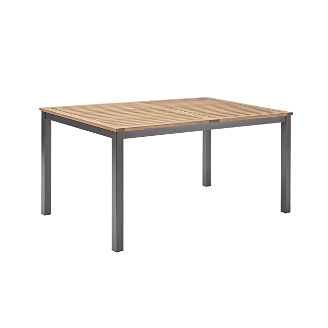 Table de jardin rectangulaire NATERIAL Oris alu gris/bois eucalyptus,6 personnes